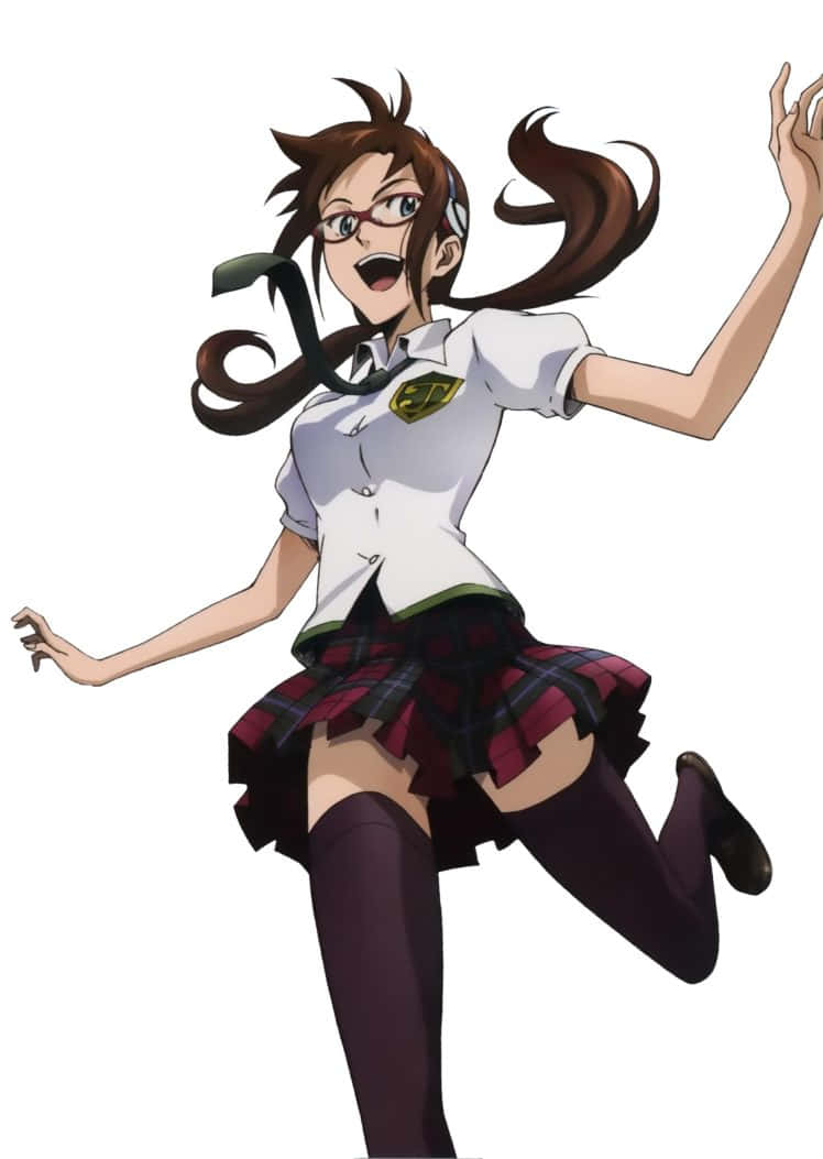 Mari Illustrious Makinami, school uniform, dynamic pose, SD Phone Wallpaper