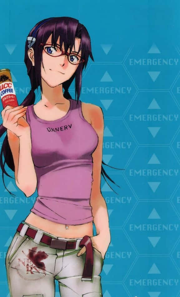 Mari Illustrious Makinami, purple-haired, purple tank top, SD Phone Wallpaper