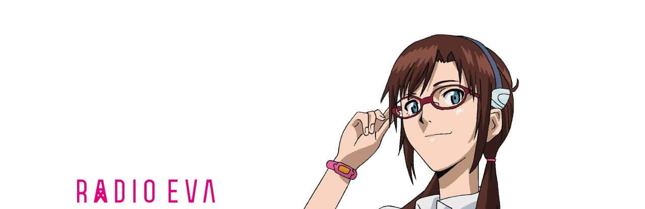 Mari Illustrious Makinami, brown hair, glasses, HD Desktop Wallpaper