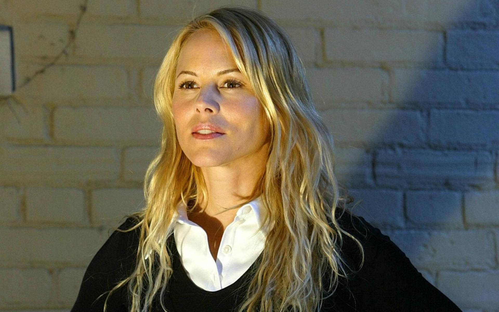 Maria Bello, blonde woman, wavy hair, Full HD Desktop Wallpaper