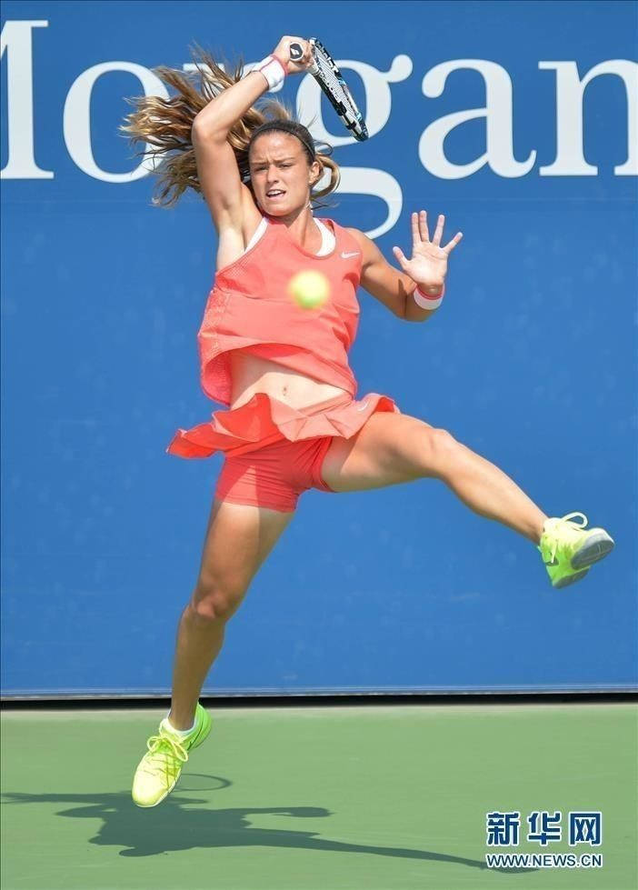 Maria Sakkari, tennis player, forehand swing, SD Phone Wallpaper