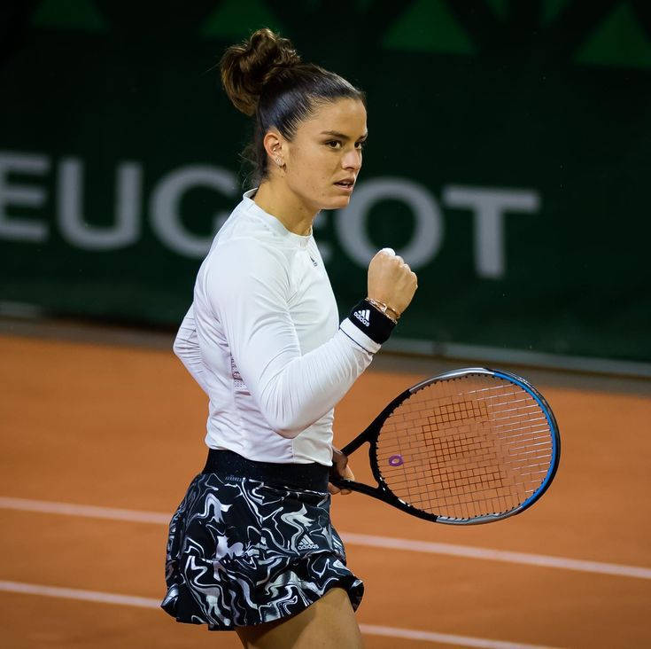 Maria Sakkari, clay court, tennis court, SD Desktop Wallpaper