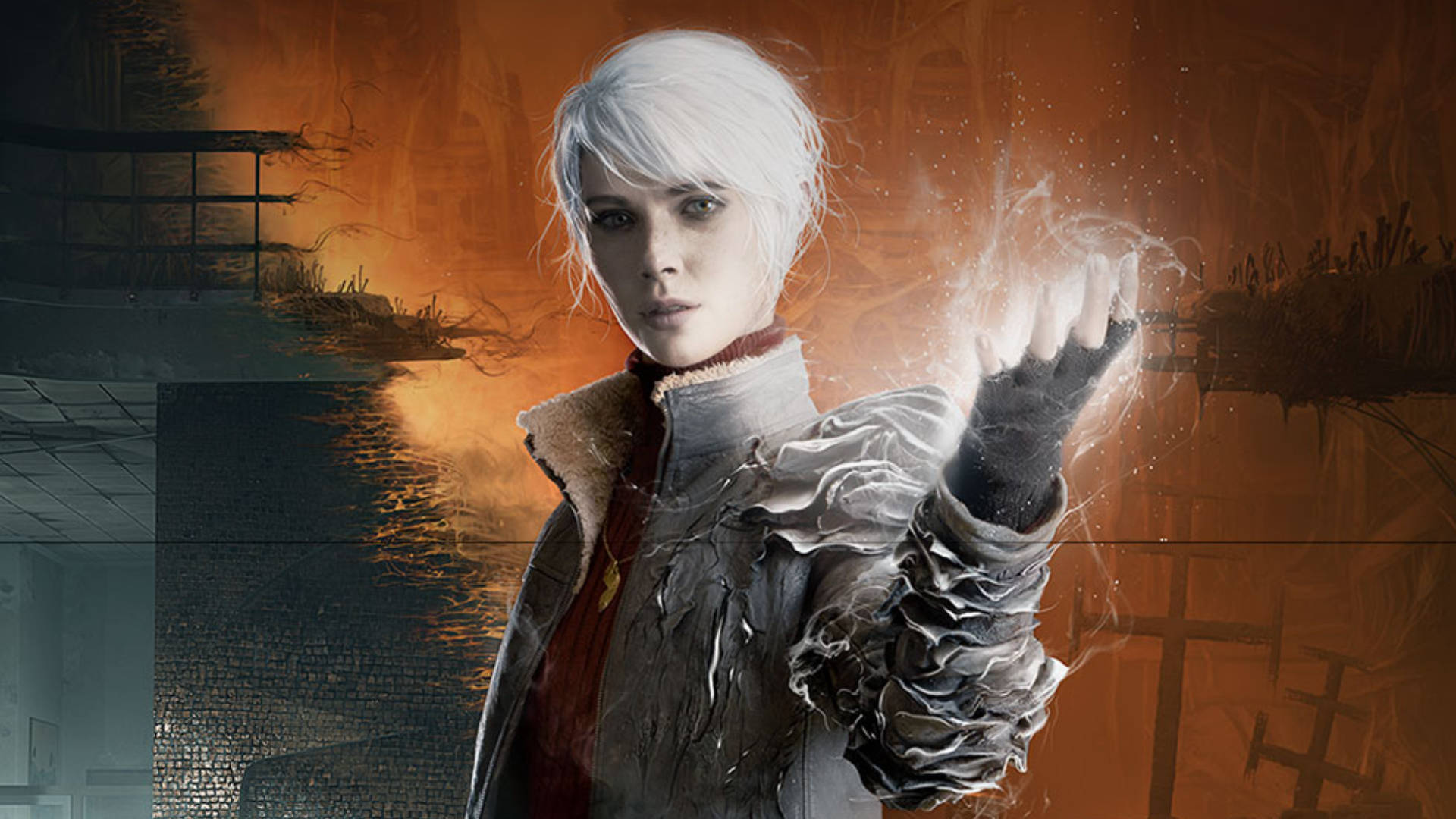 Marianne Vi Britannia, white-haired woman, tattered coat, Full HD Desktop Wallpaper