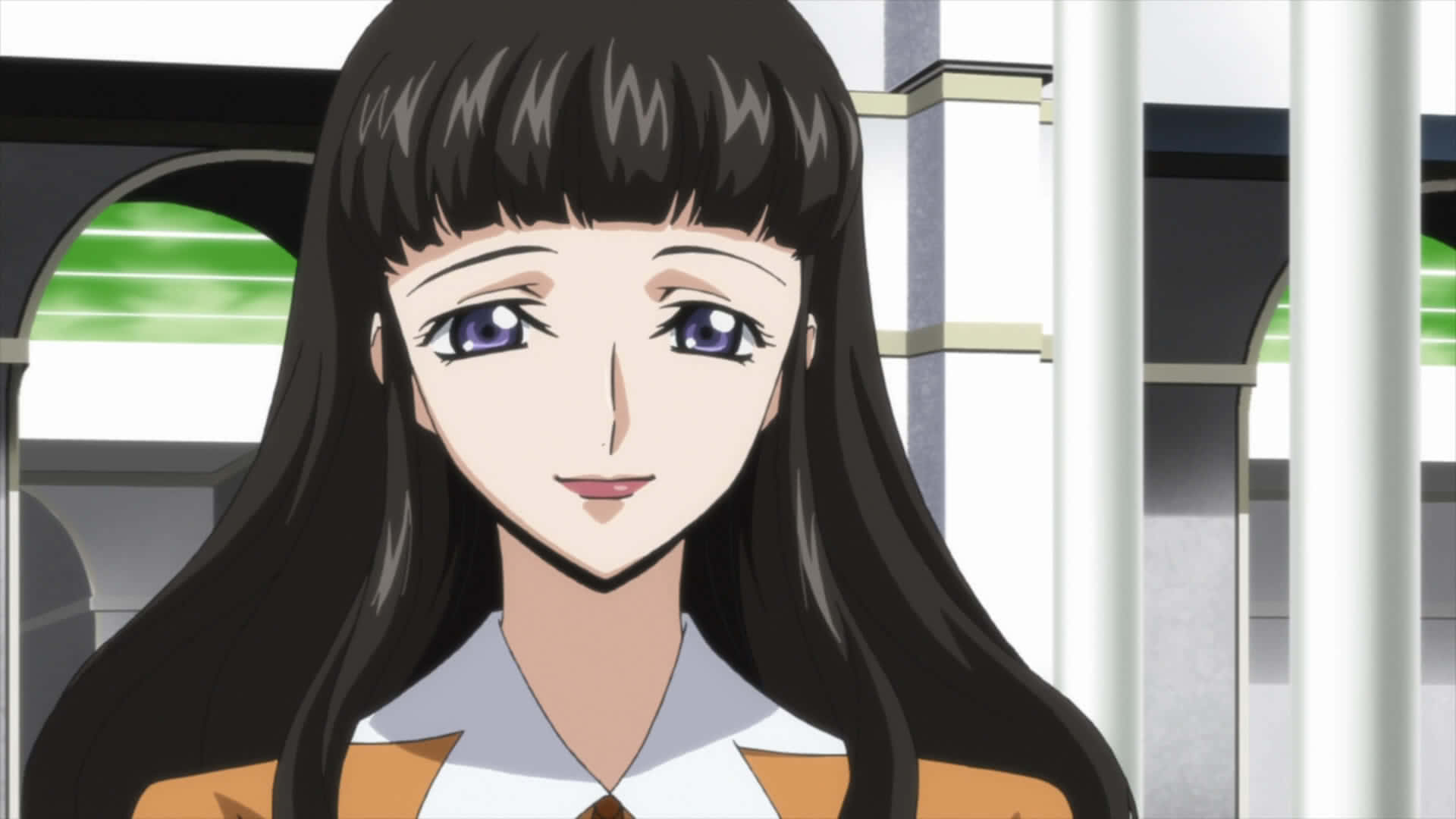 Marianne Vi Britannia, long black hair, purple eyes, Full HD Desktop Wallpaper