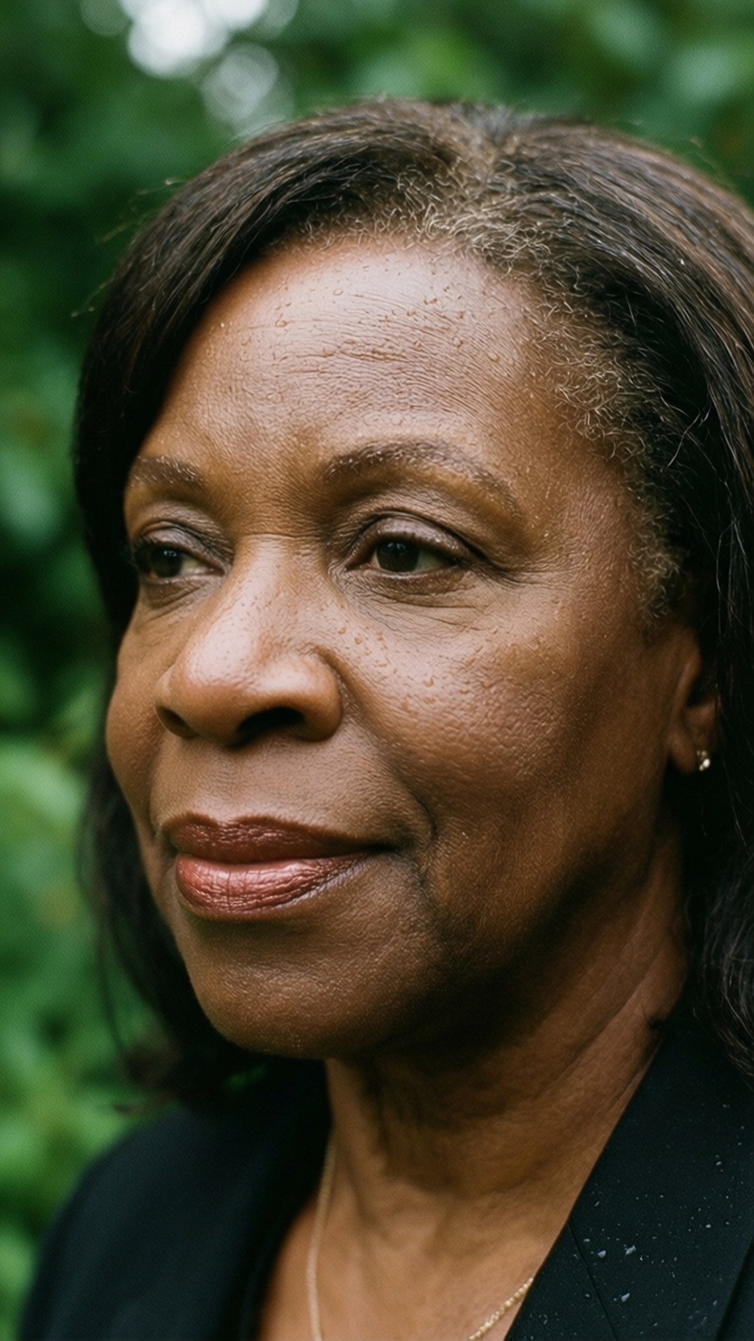 Marianne Williamson, peaceful close-up portrait, nature background, Full HD Phone Wallpaper