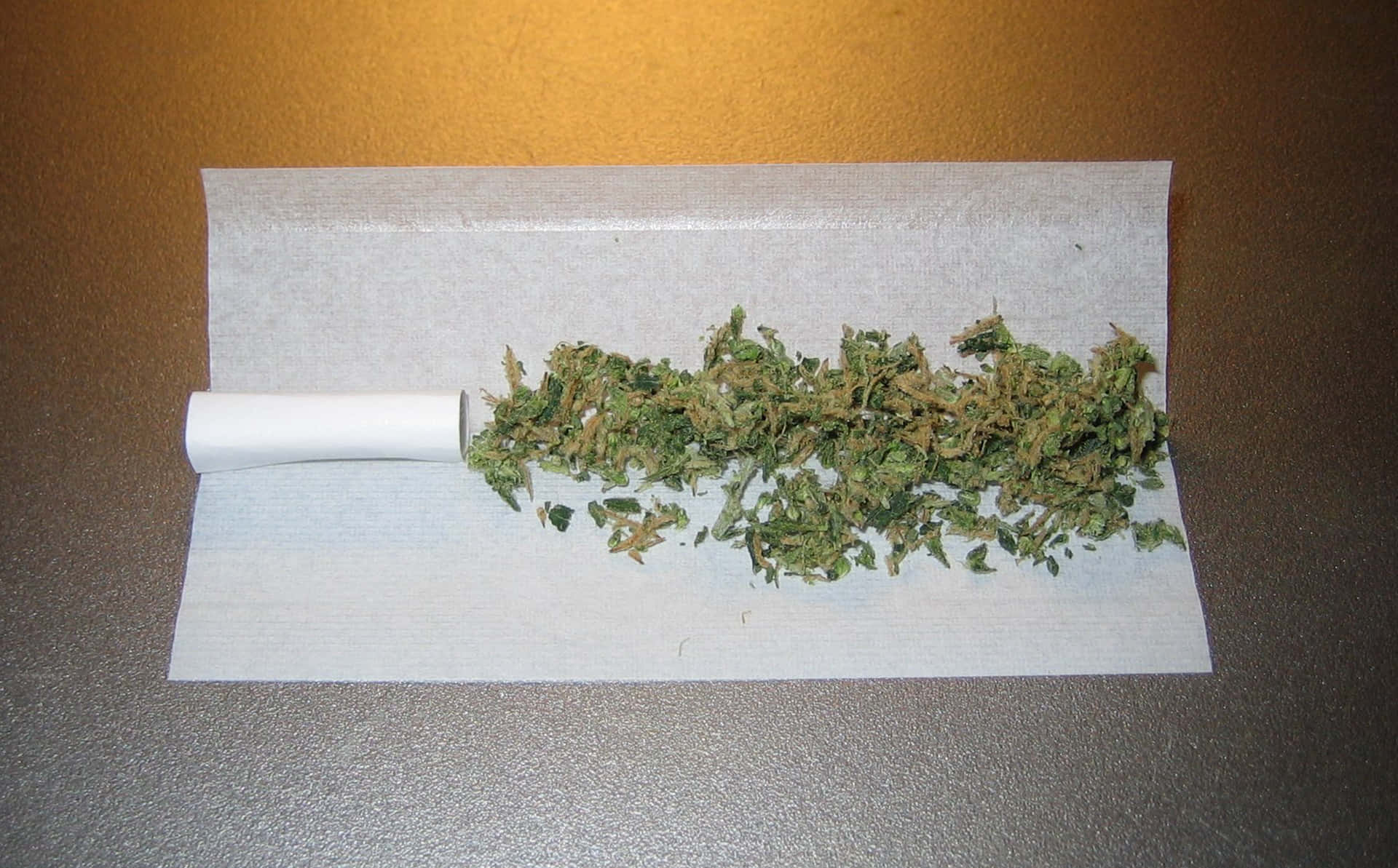 unrolled joint, white rolling paper, green cannabis buds, Full HD Desktop Wallpaper