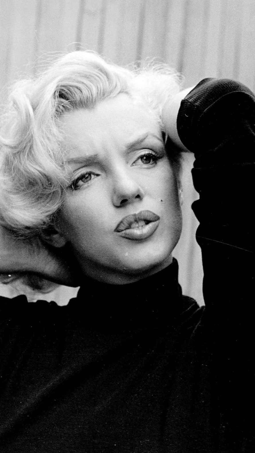 Marilyn Monroe, iPhone, black and white portrait, HD Phone Wallpaper