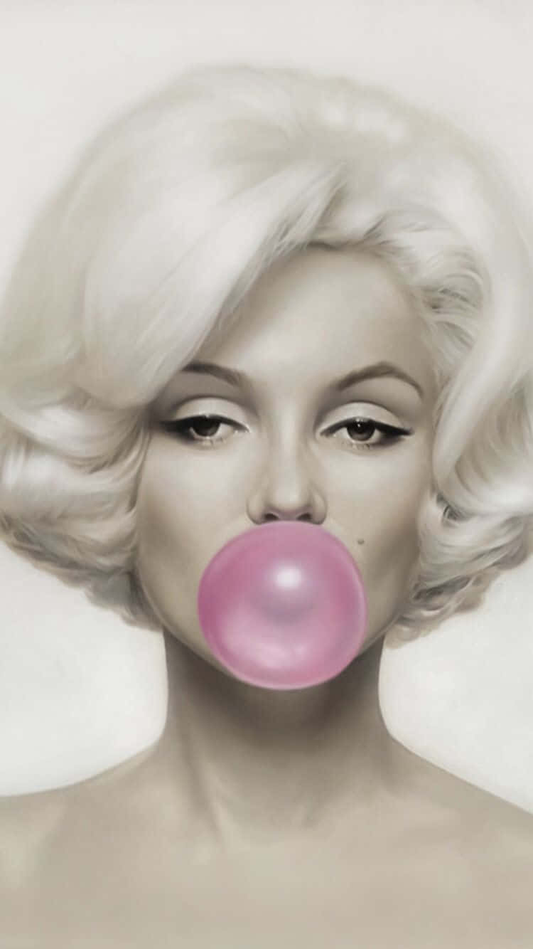 Marilyn Monroe, iPhone, vibrant pink, HD Phone Wallpaper