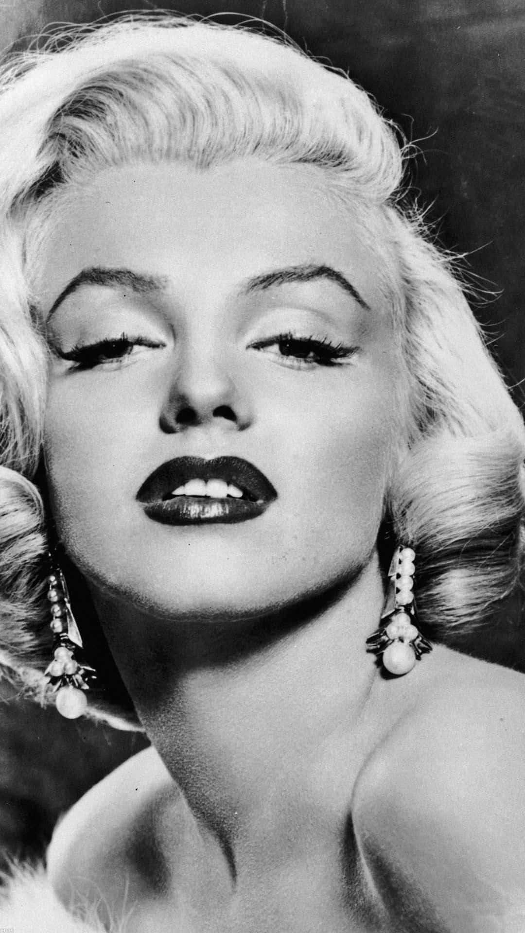Marilyn Monroe, iPhone, black and white portrait, Full HD Phone Wallpaper