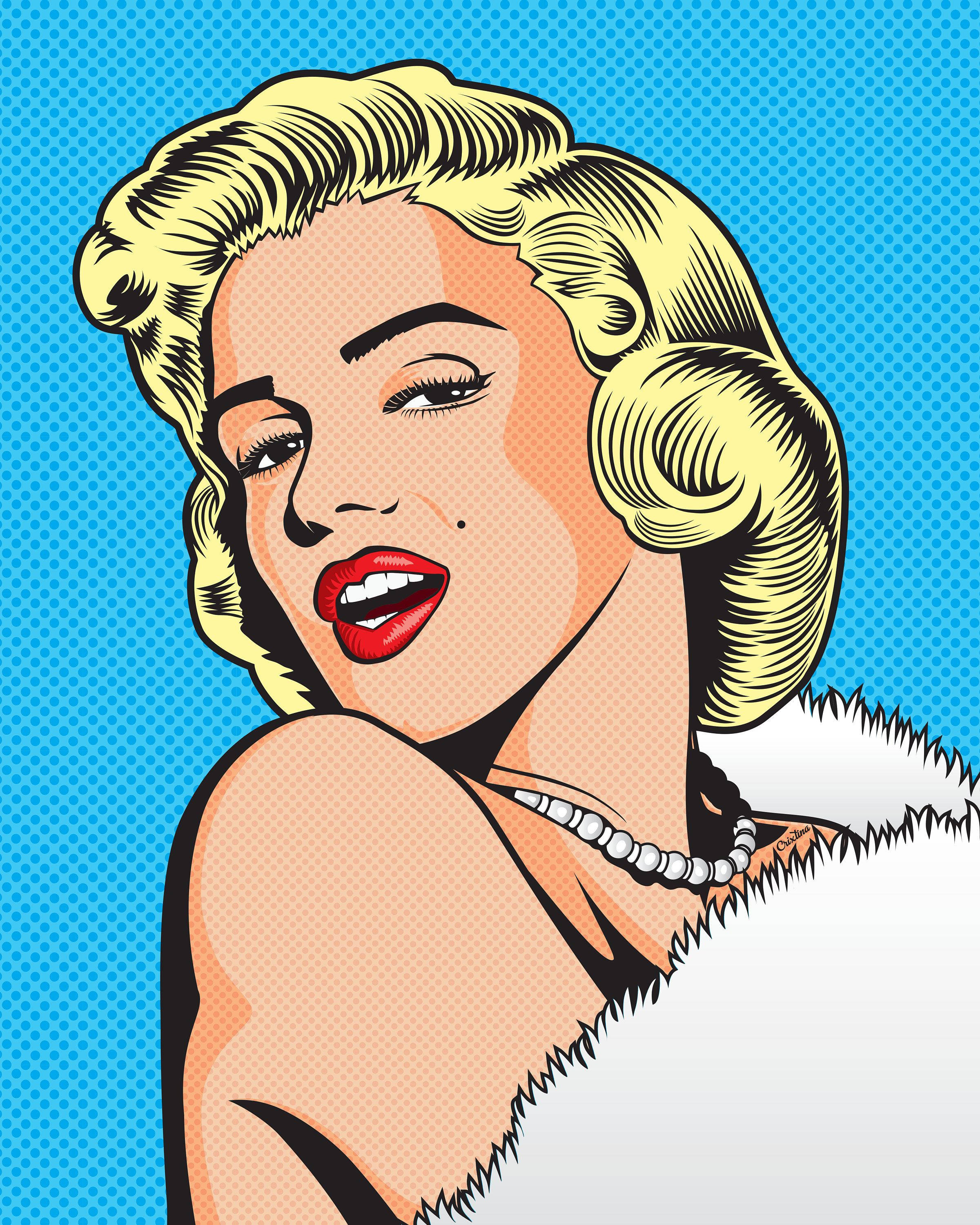 Marilyn Monroe, pop art, blonde woman, 2K Phone Wallpaper
