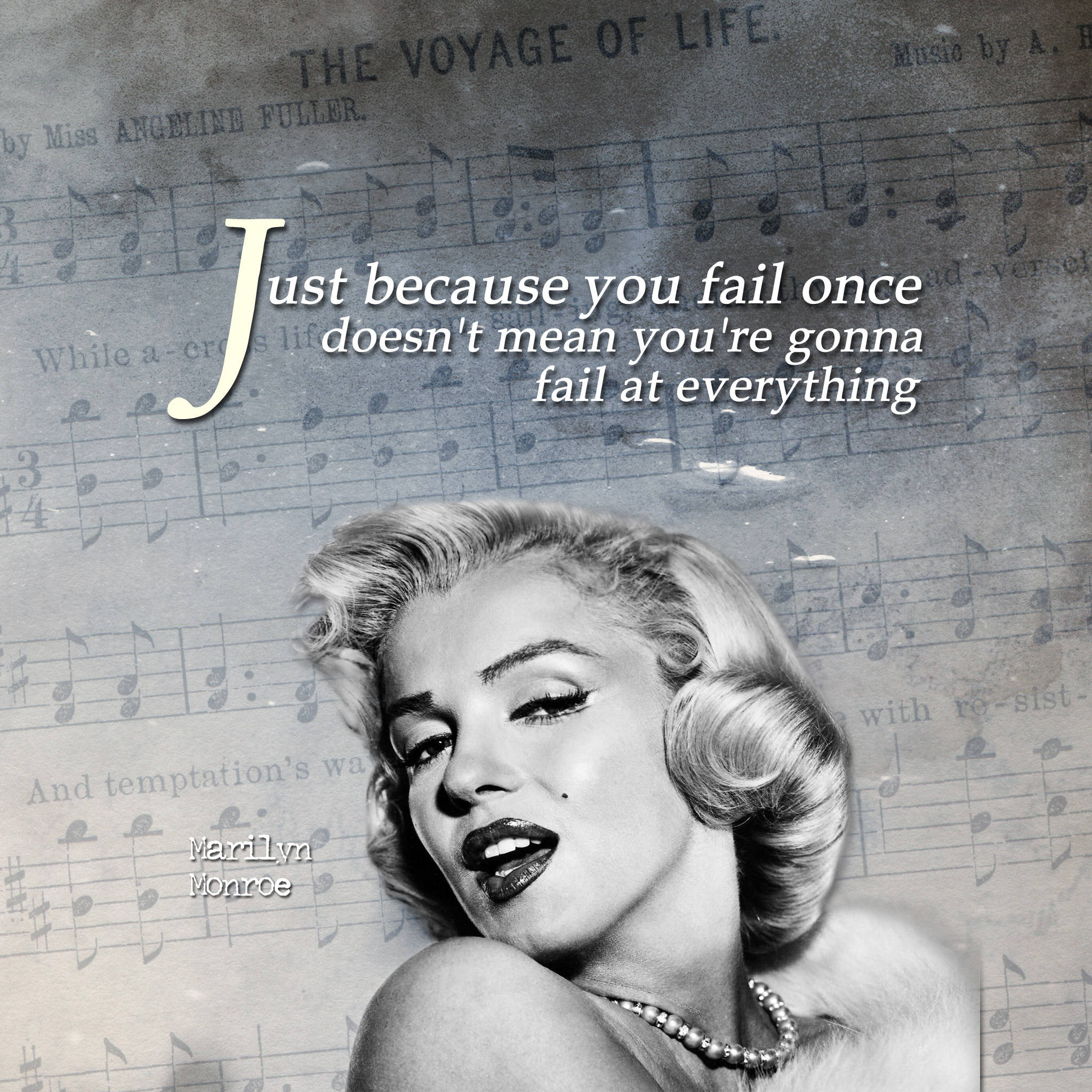 Marilyn Monroe, pearl necklace, sheet music background, Full HD Desktop Wallpaper