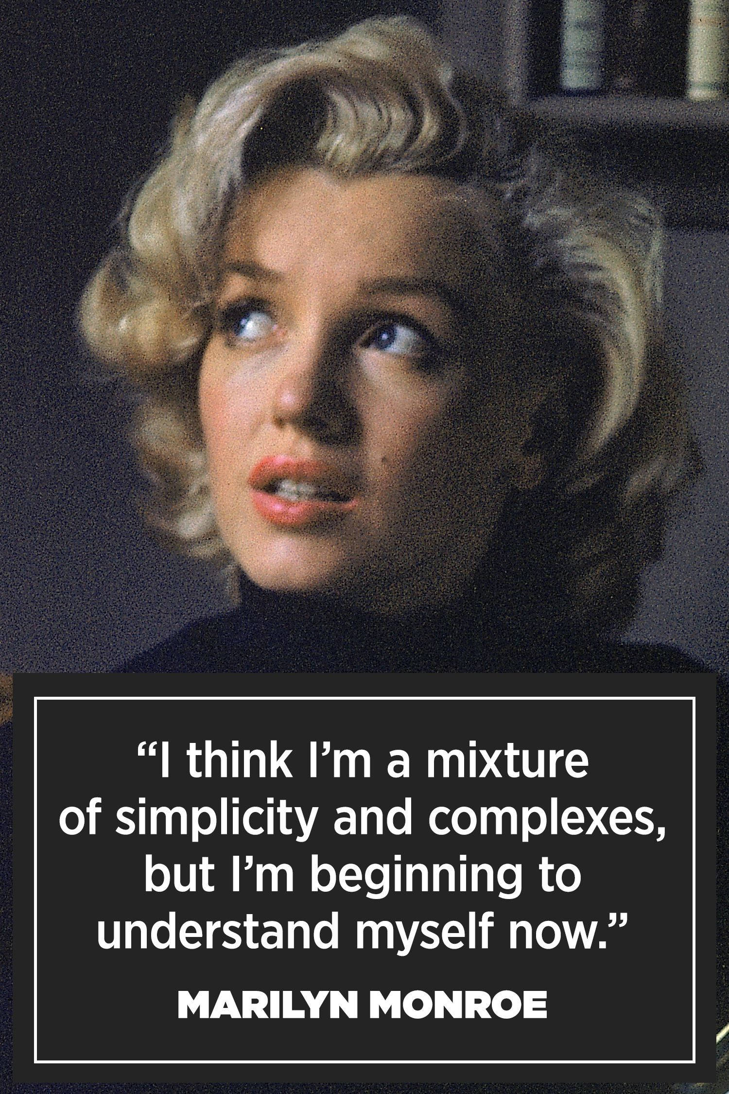 Marilyn Monroe, Understanding Myself, dark background, Full HD Phone Wallpaper