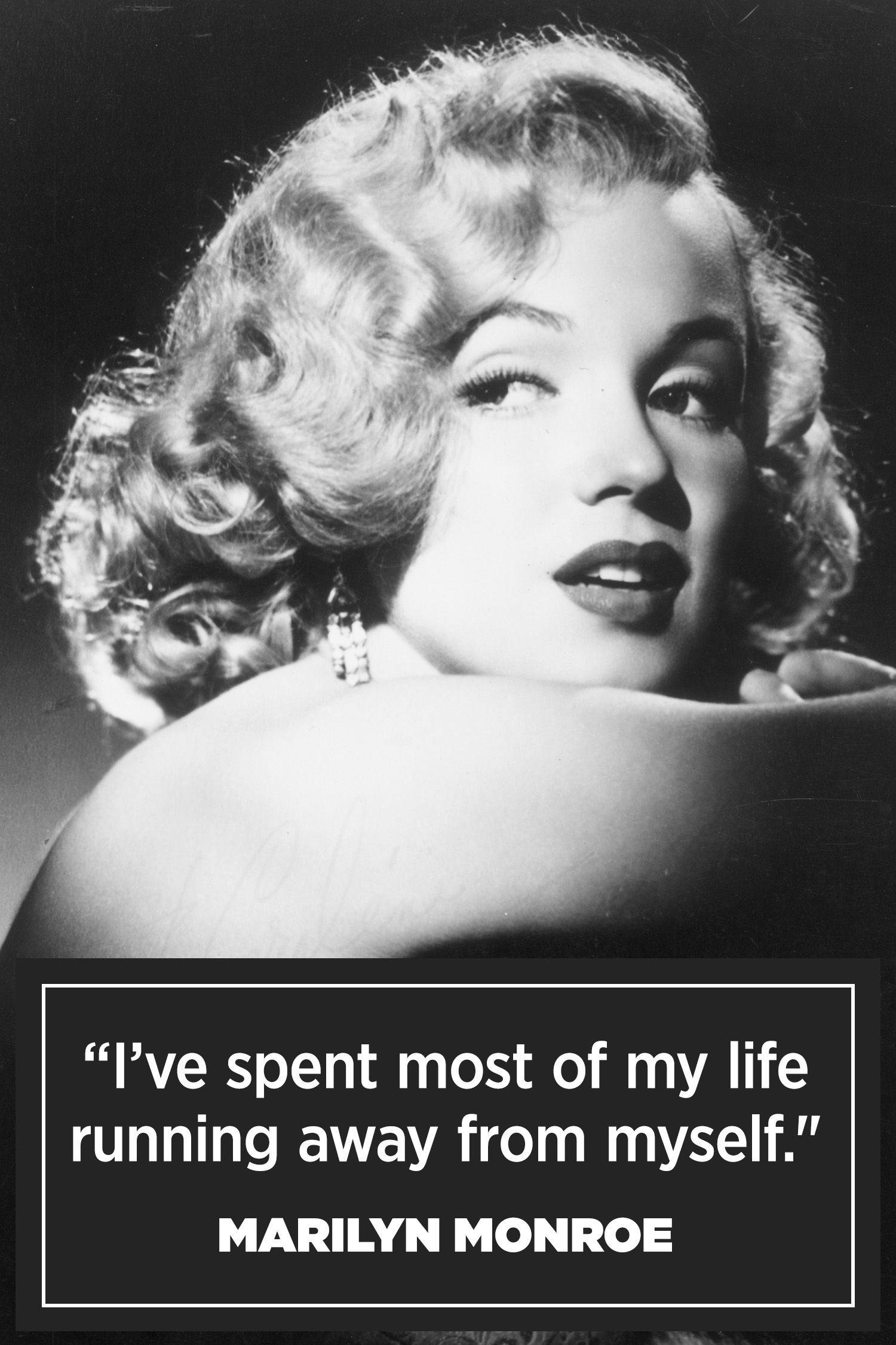 Marilyn Monroe, black and white portrait, contemplative expression, Full HD Phone Wallpaper