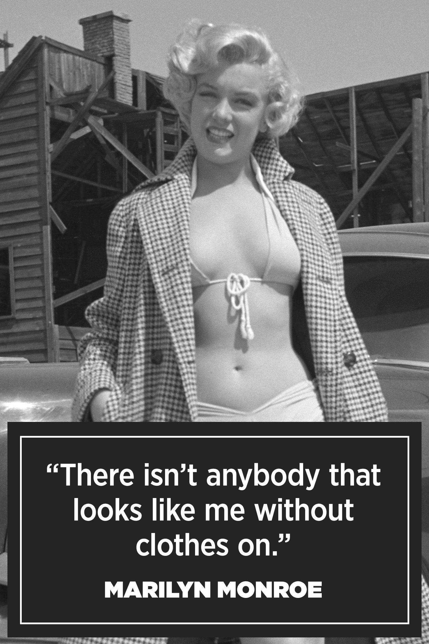 Marilyn Monroe, bikini, checkered jacket, Full HD Phone Wallpaper
