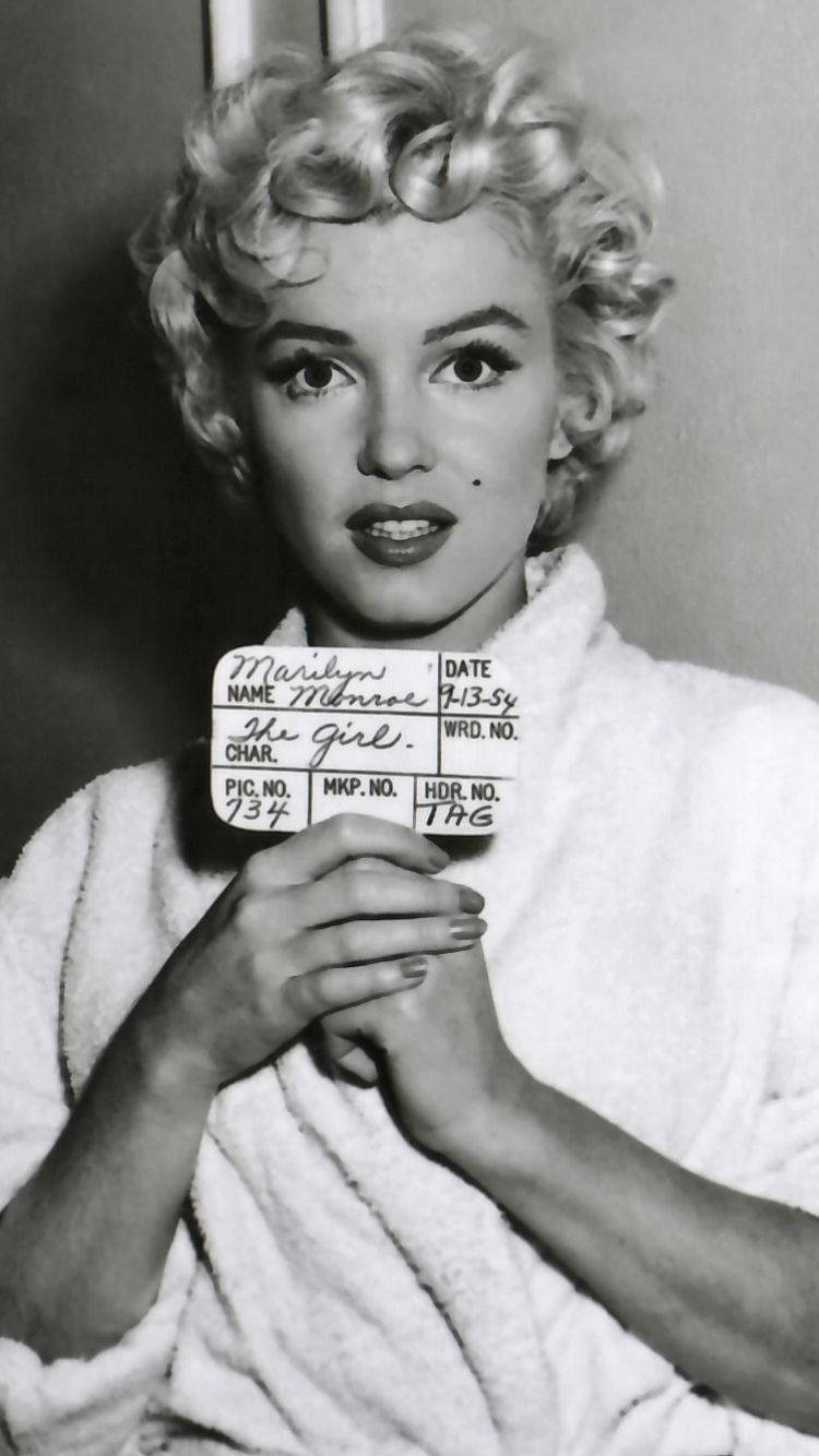 Marilyn Monroe, white robe, clapperboard, HD Phone Wallpaper