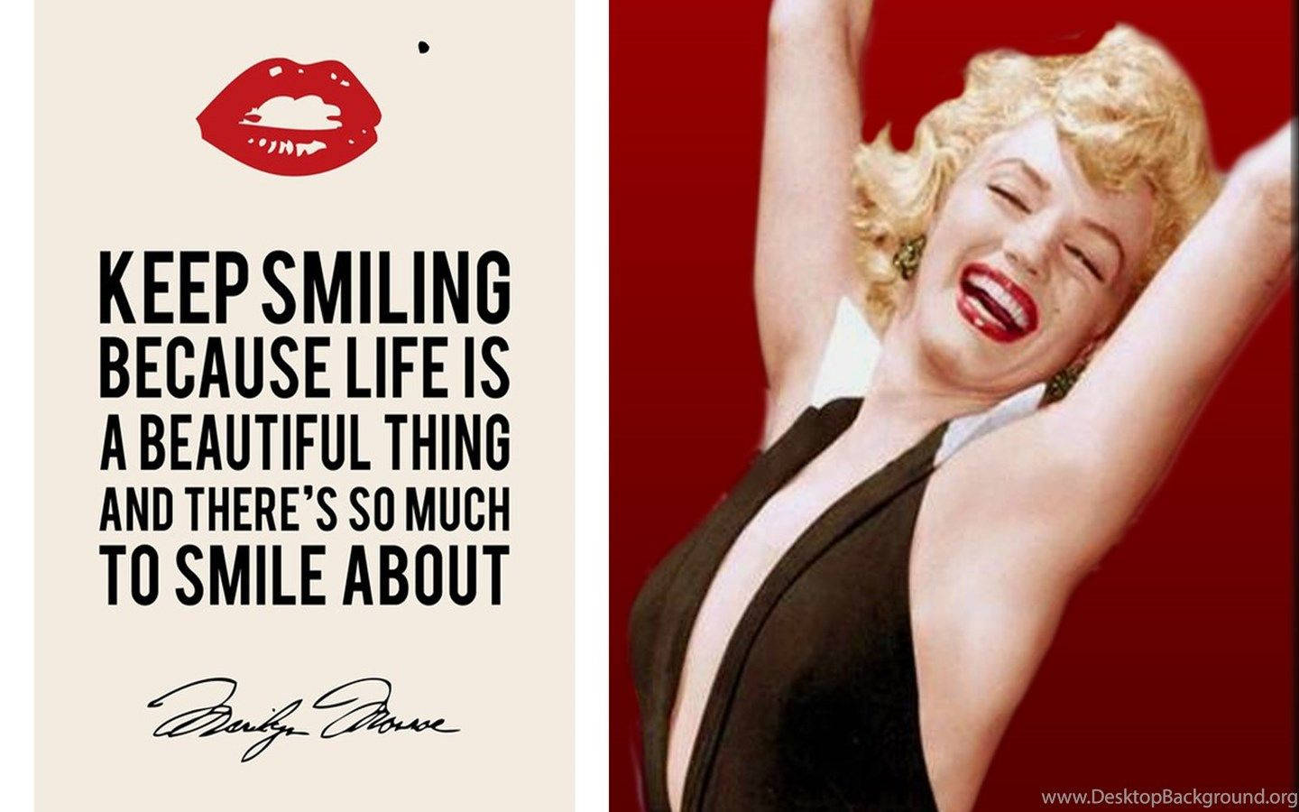 Marilyn Monroe, famous quote, laughing joyfully, HD Desktop Wallpaper