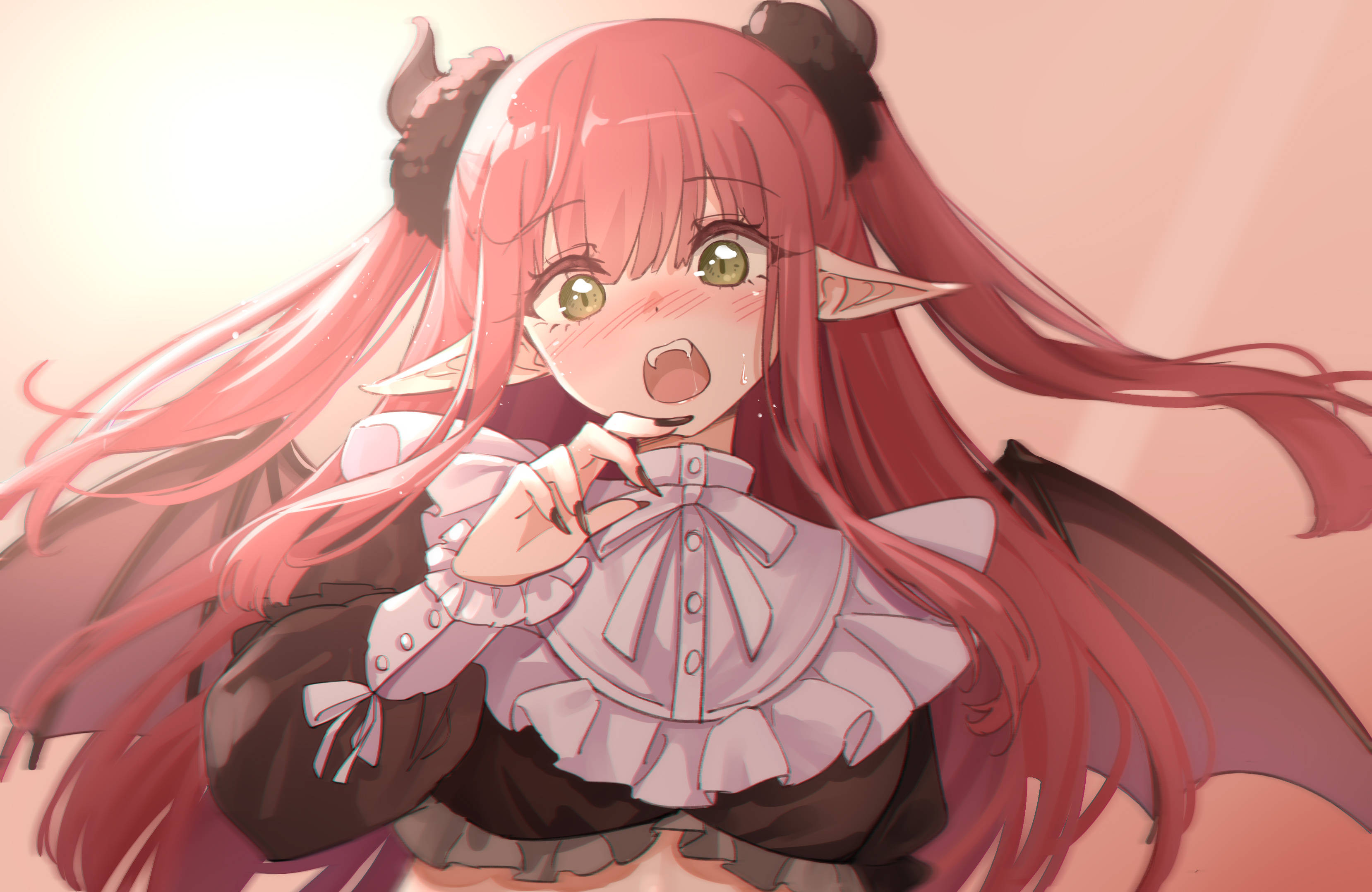 Marin Kitagawa, succubus, pink hair, 2K Desktop Wallpaper