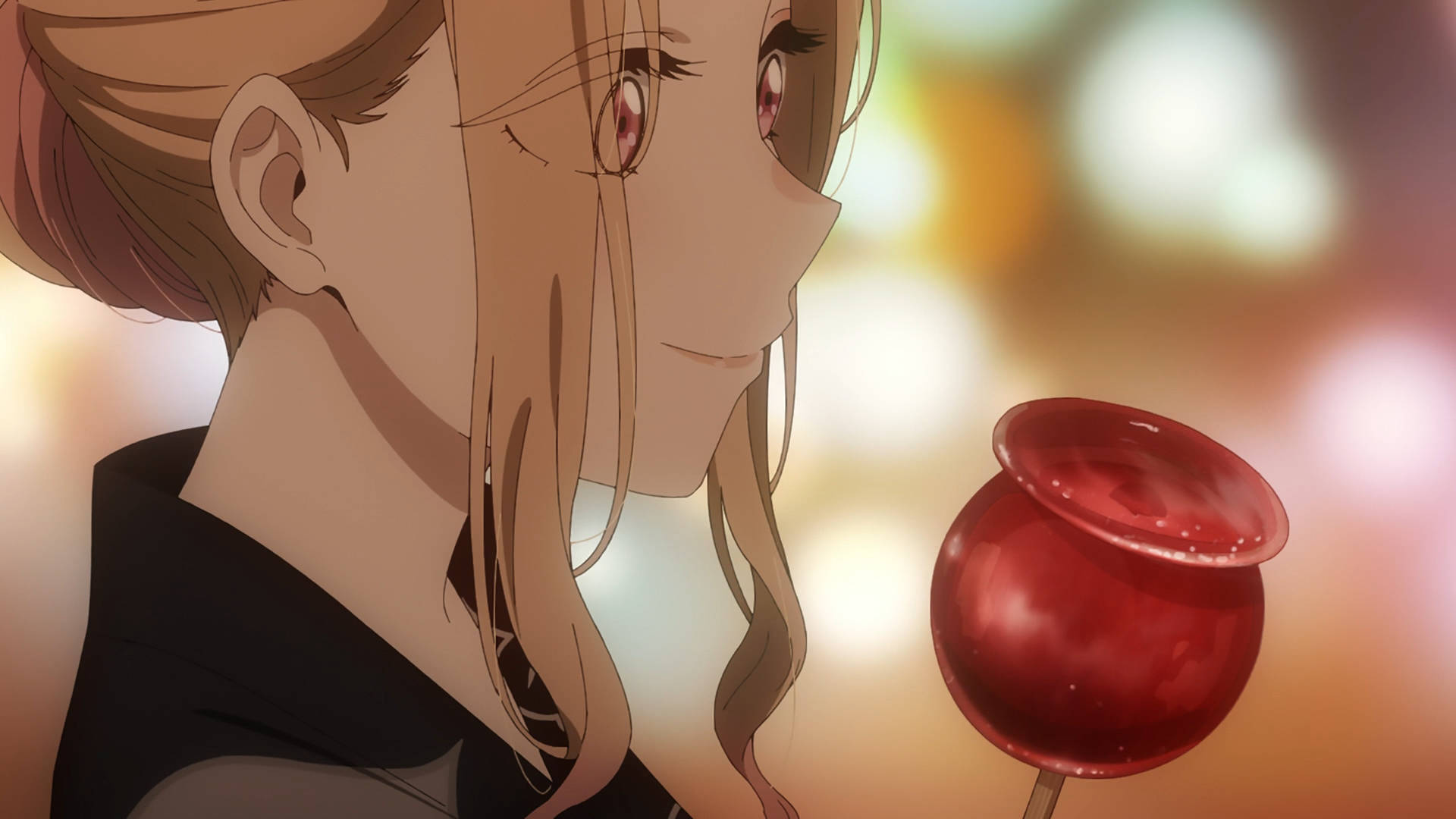Marin Kitagawa, candy apple, red lollipop, Full HD Desktop Wallpaper