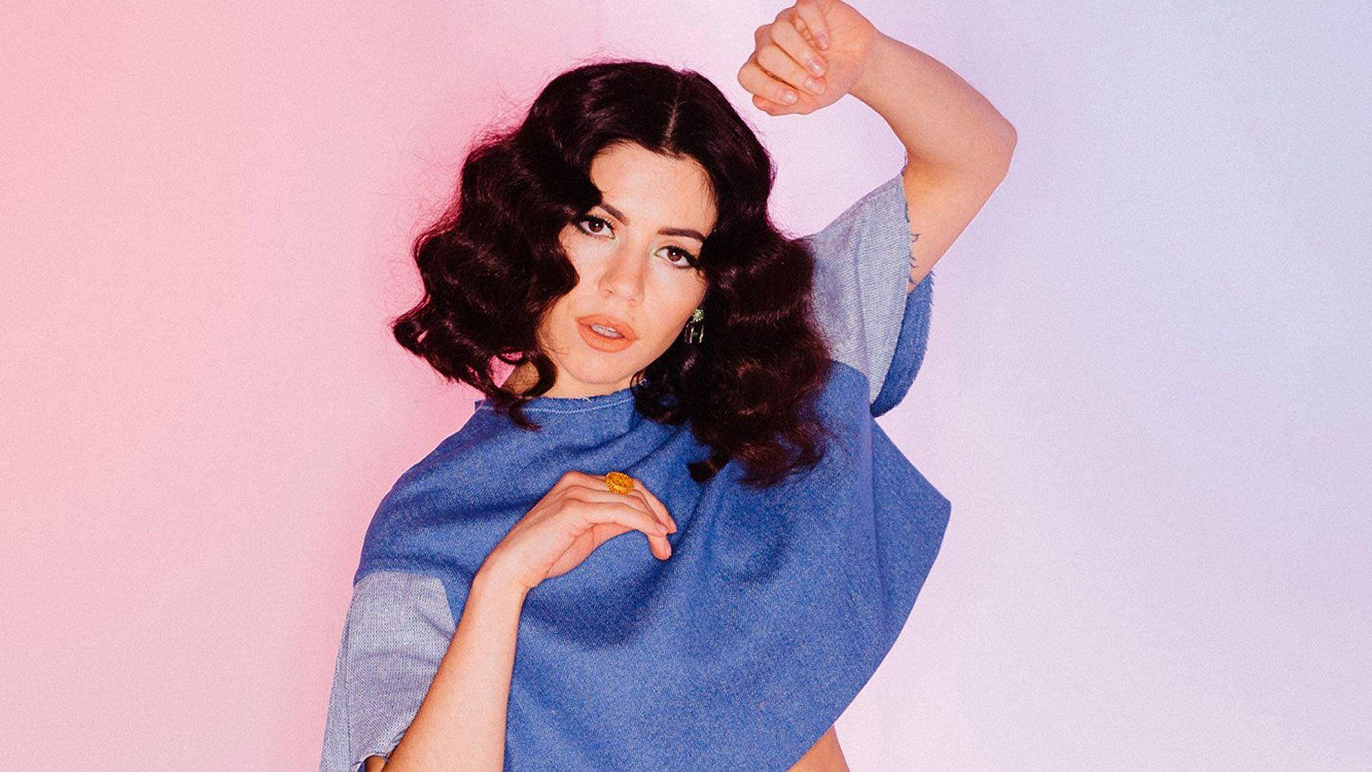 Marina and the diamonds, denim, blue denim top, Full HD Desktop Wallpaper