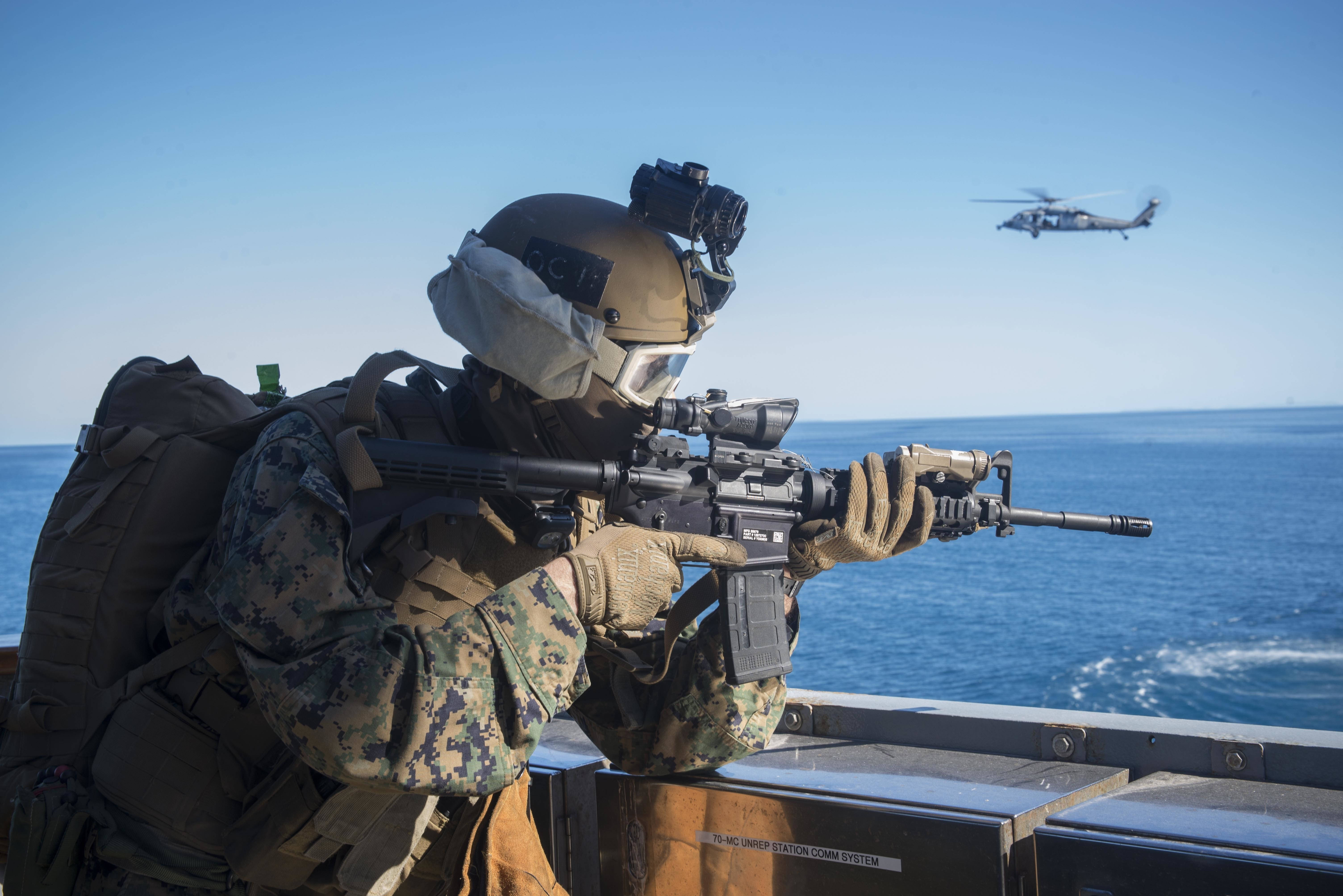 Marine Corps, warship, camouflage, 5K Desktop Wallpaper