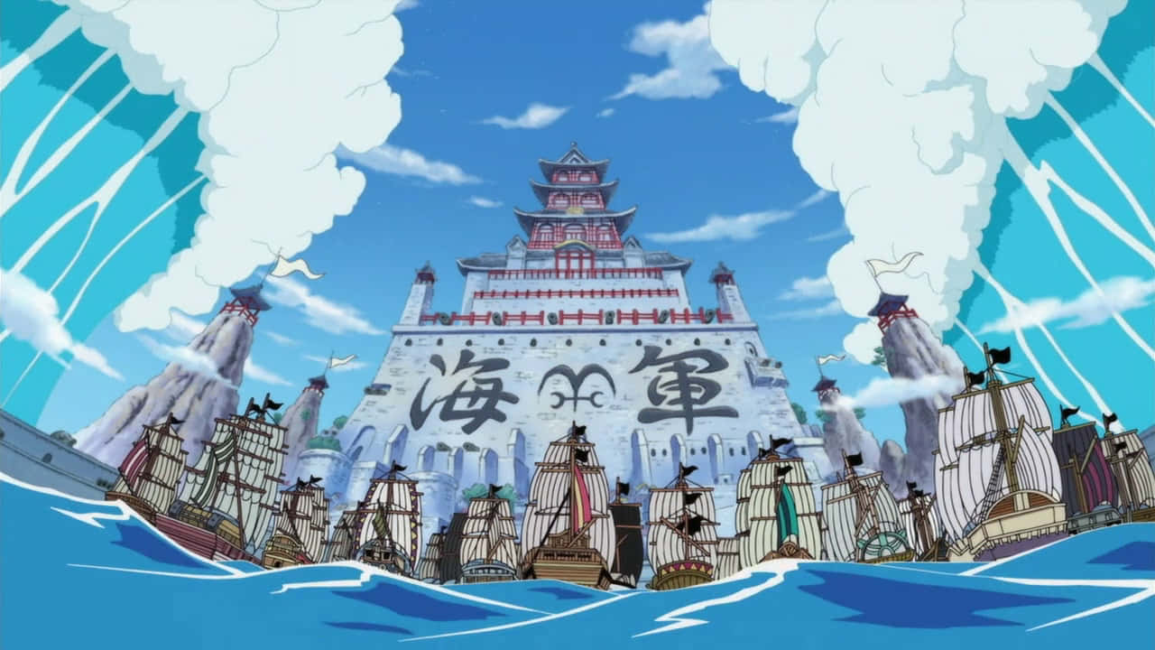 Marineford Aftermath, naval fortress, giant ships, HD Desktop Wallpaper
