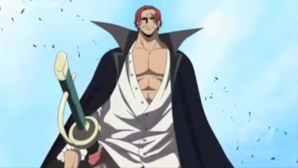 Marineford, red-haired anime pirate, black cape, SD Desktop Wallpaper