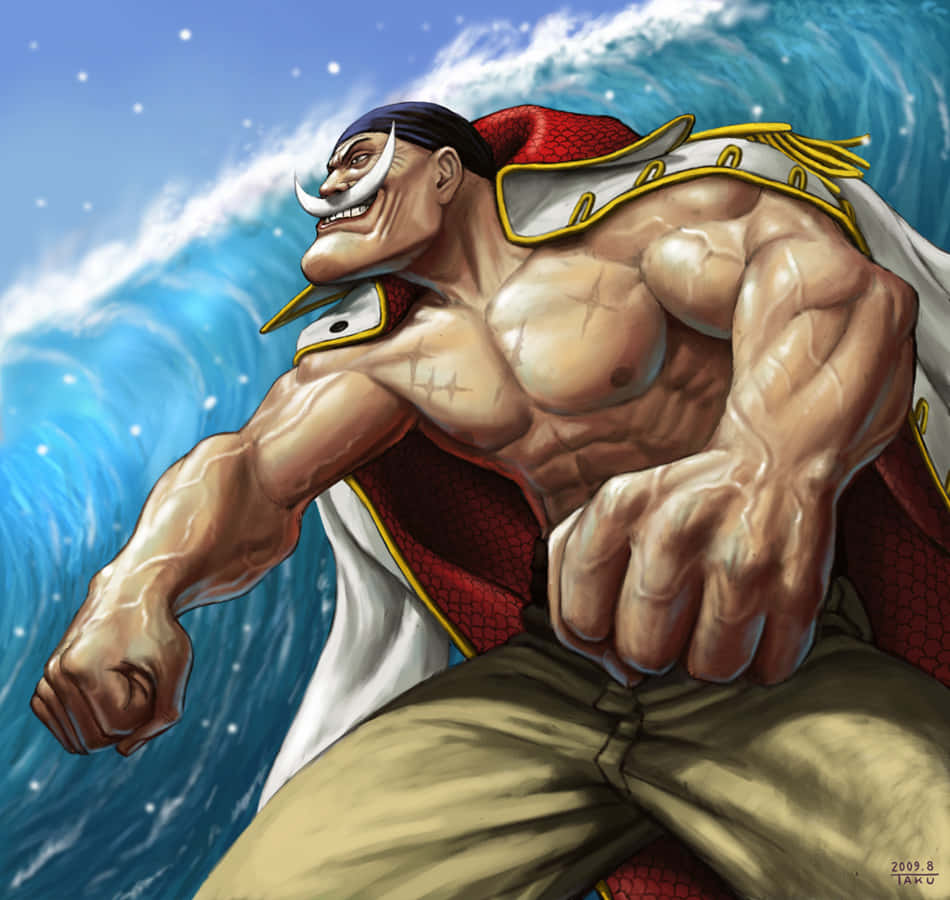 Marineford, anime warrior, white tusks, SD Desktop Wallpaper
