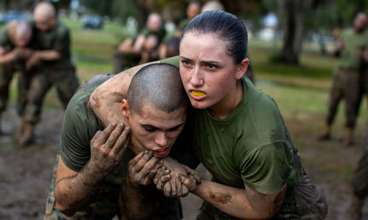 Marines, recruits, obstacle course, SD Desktop Wallpaper