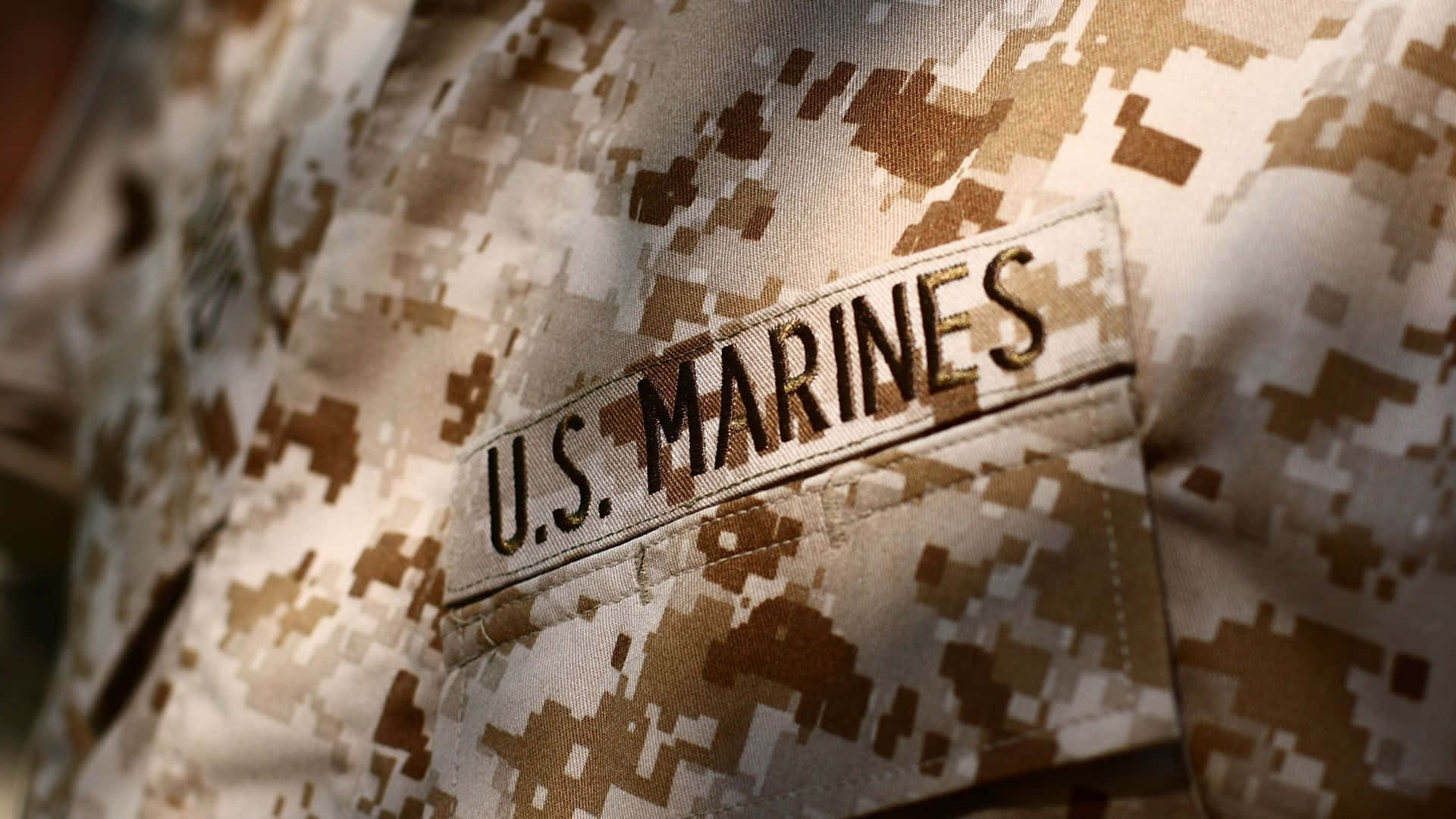 U.S. Marines, desert digital camouflage, patch, Full HD Desktop Wallpaper