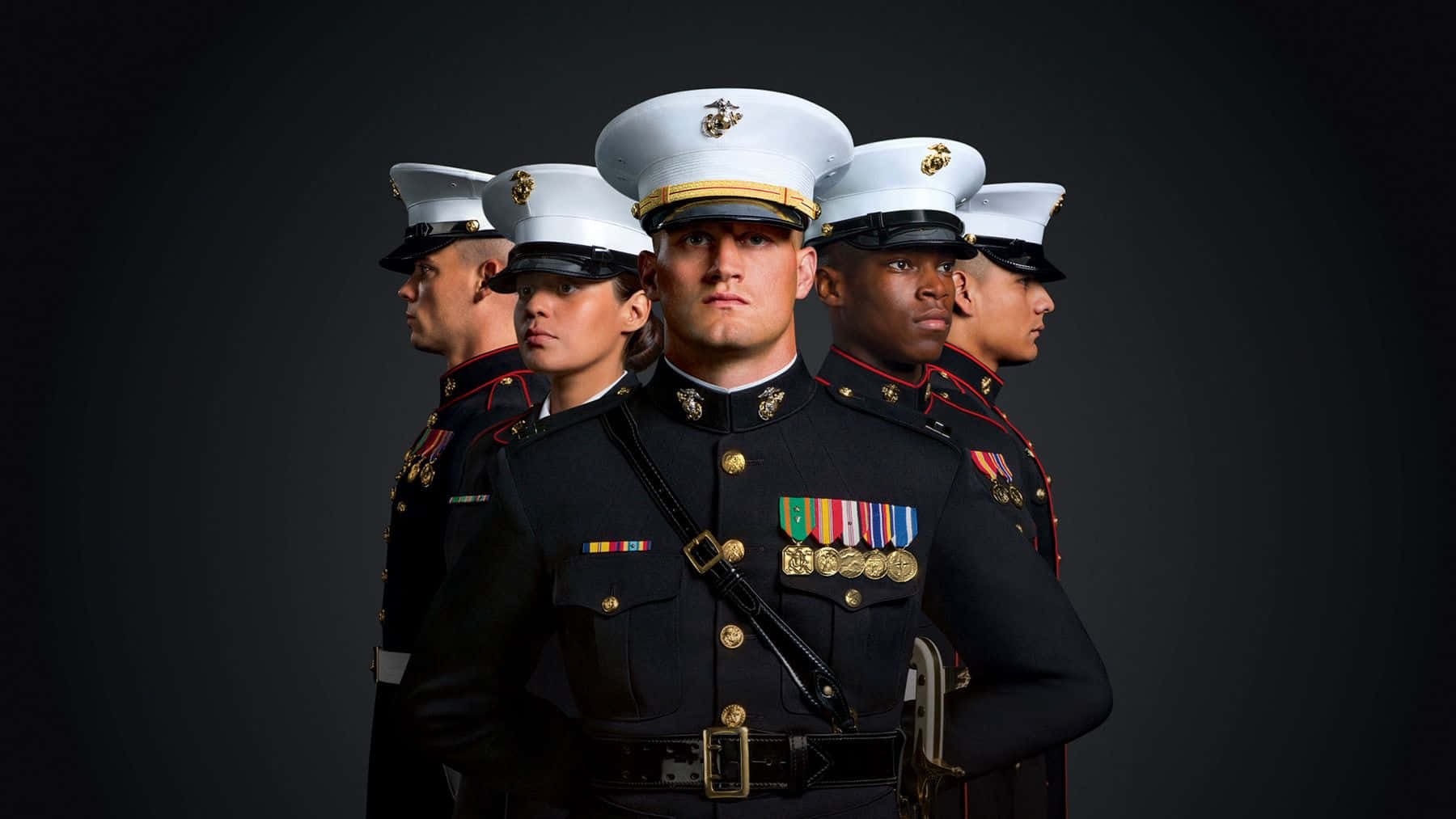 U.S. Marines, dress uniform, medals, HD Desktop Wallpaper