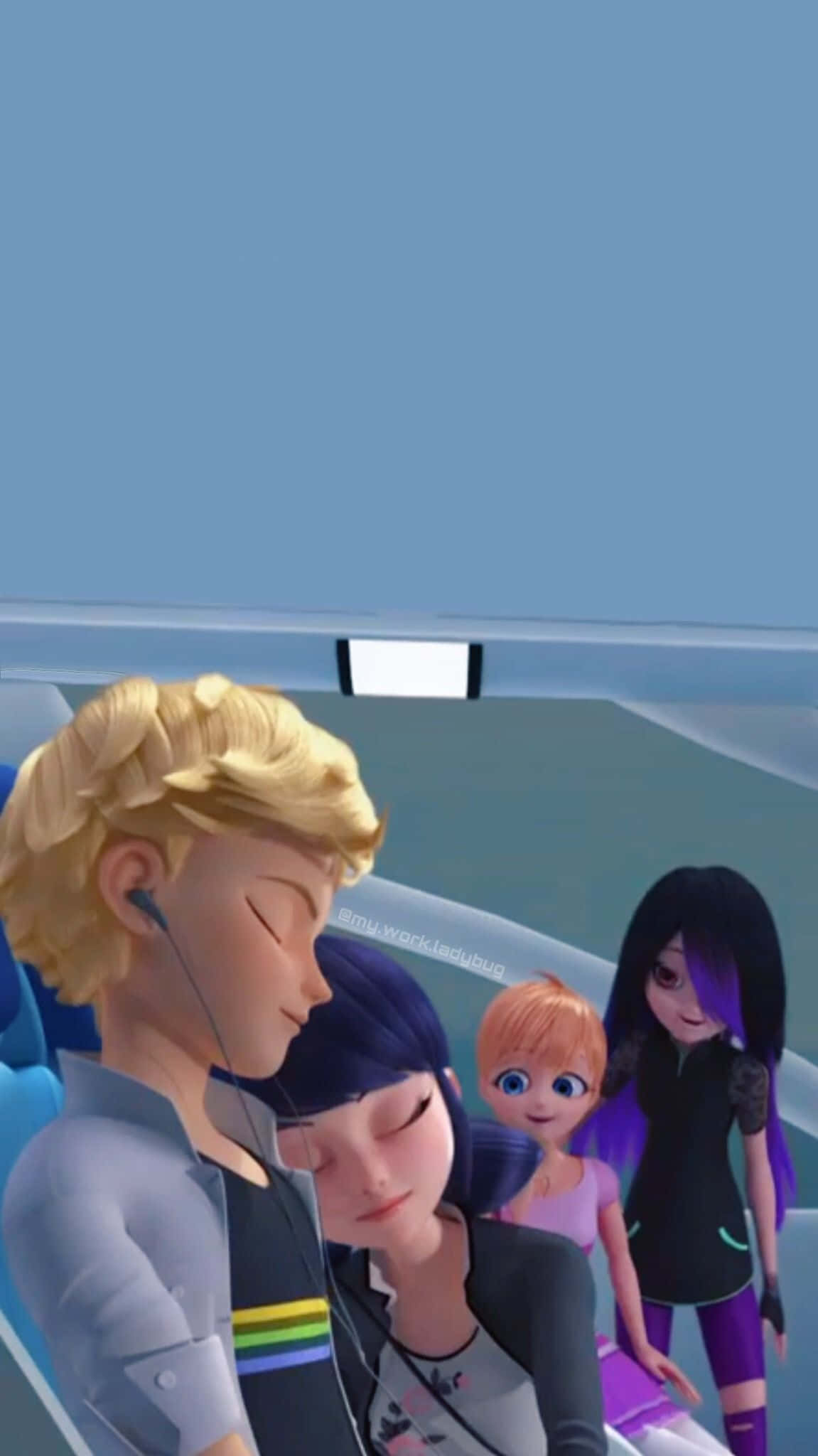 Marinette, Adrien, futuristic vehicle, Full HD Phone Wallpaper