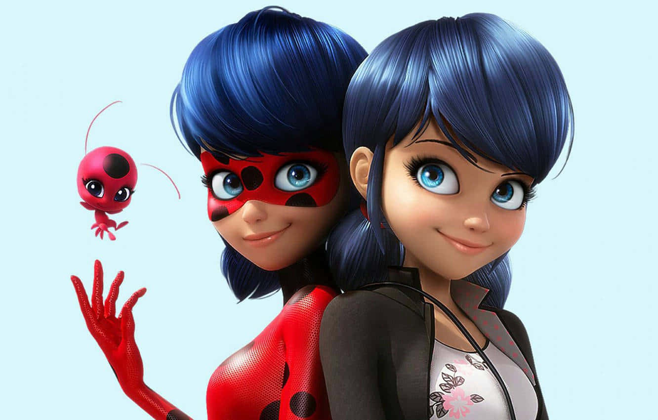 Marinette, Adrien, blue hair, HD Desktop Wallpaper