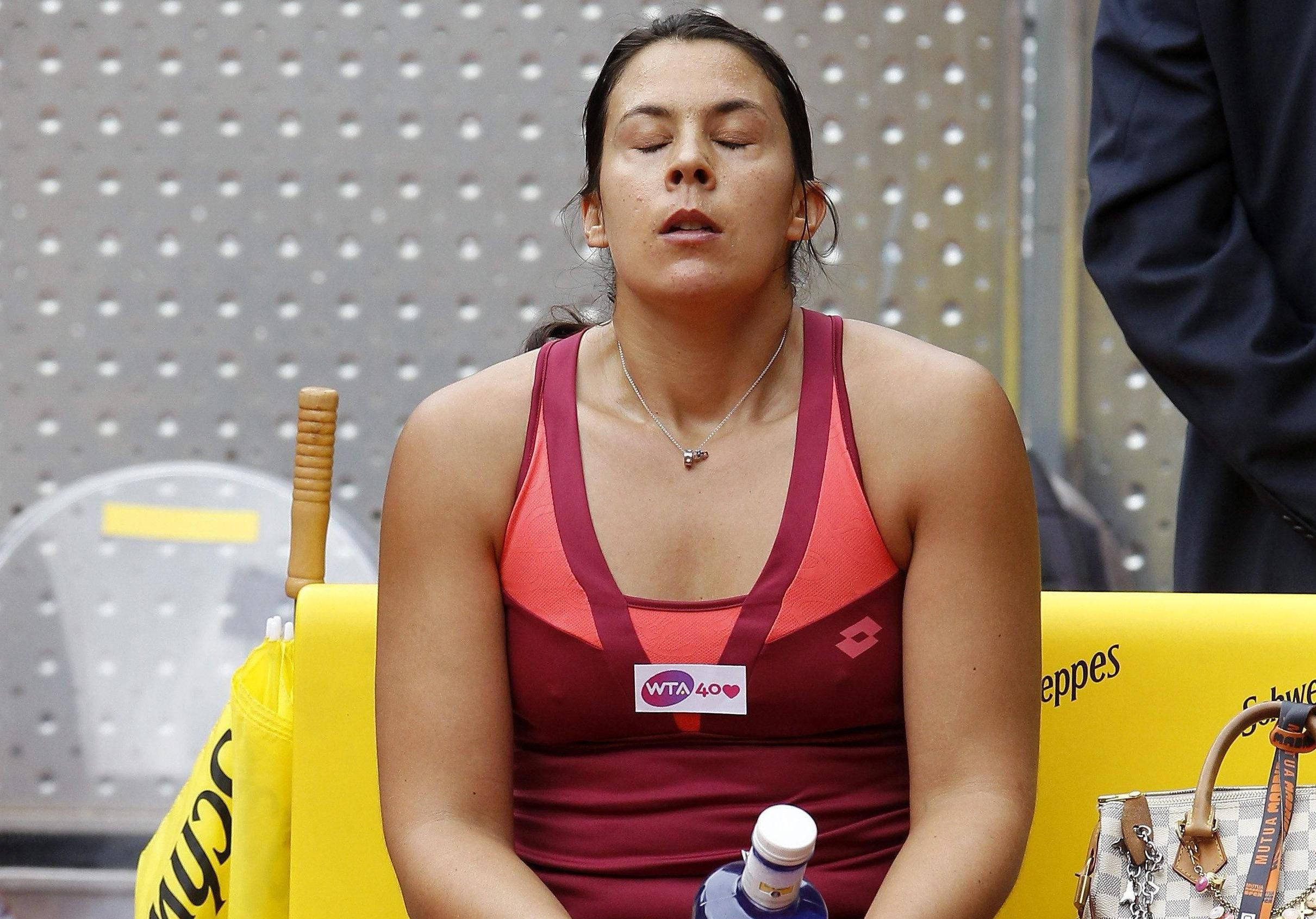 Marion Bartoli, yellow bench, tennis player, Full HD Desktop Wallpaper
