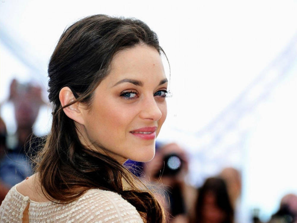 Marion Cotillard, dark hair, blue eyes, SD Desktop Wallpaper