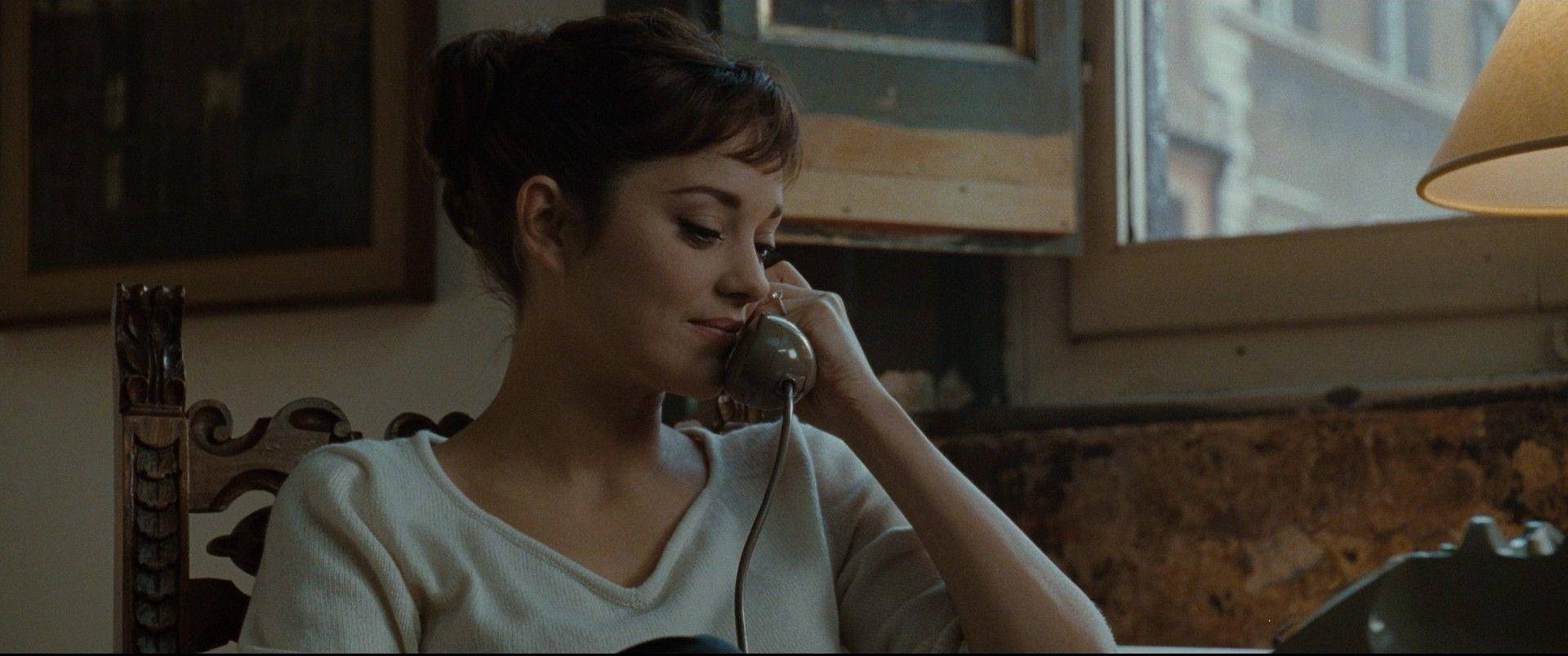 Marion Cotillard, dark hair, bun, Full HD Desktop Wallpaper