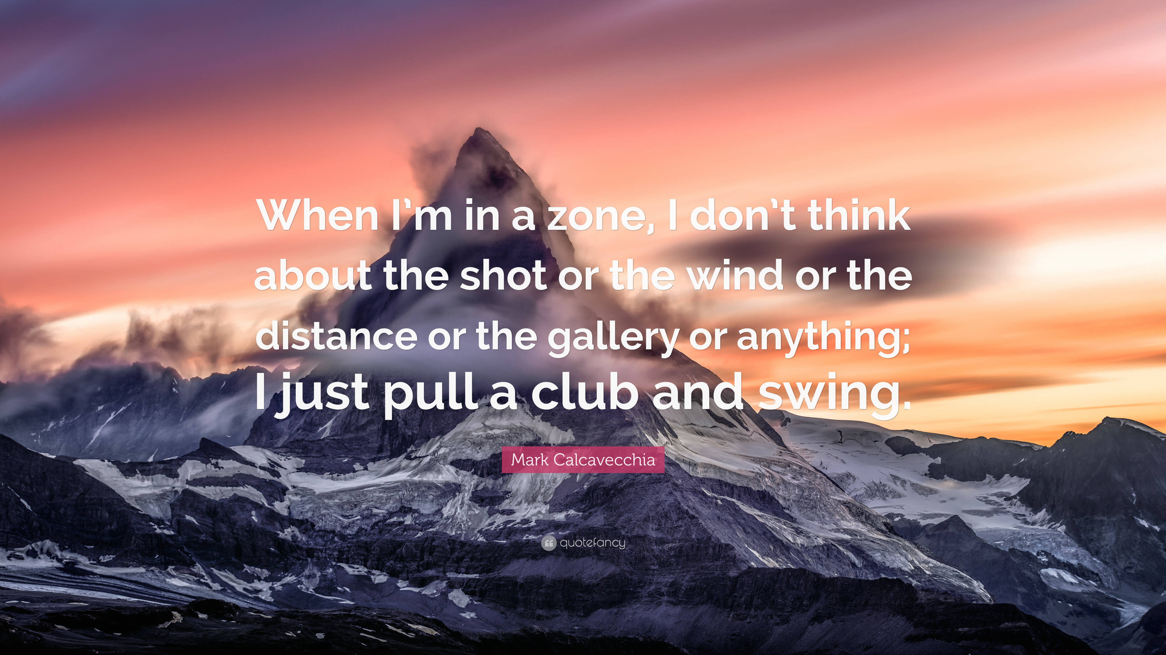Mark Calcavecchia, game mentality, snow-capped mountain peak, 4K Desktop Wallpaper