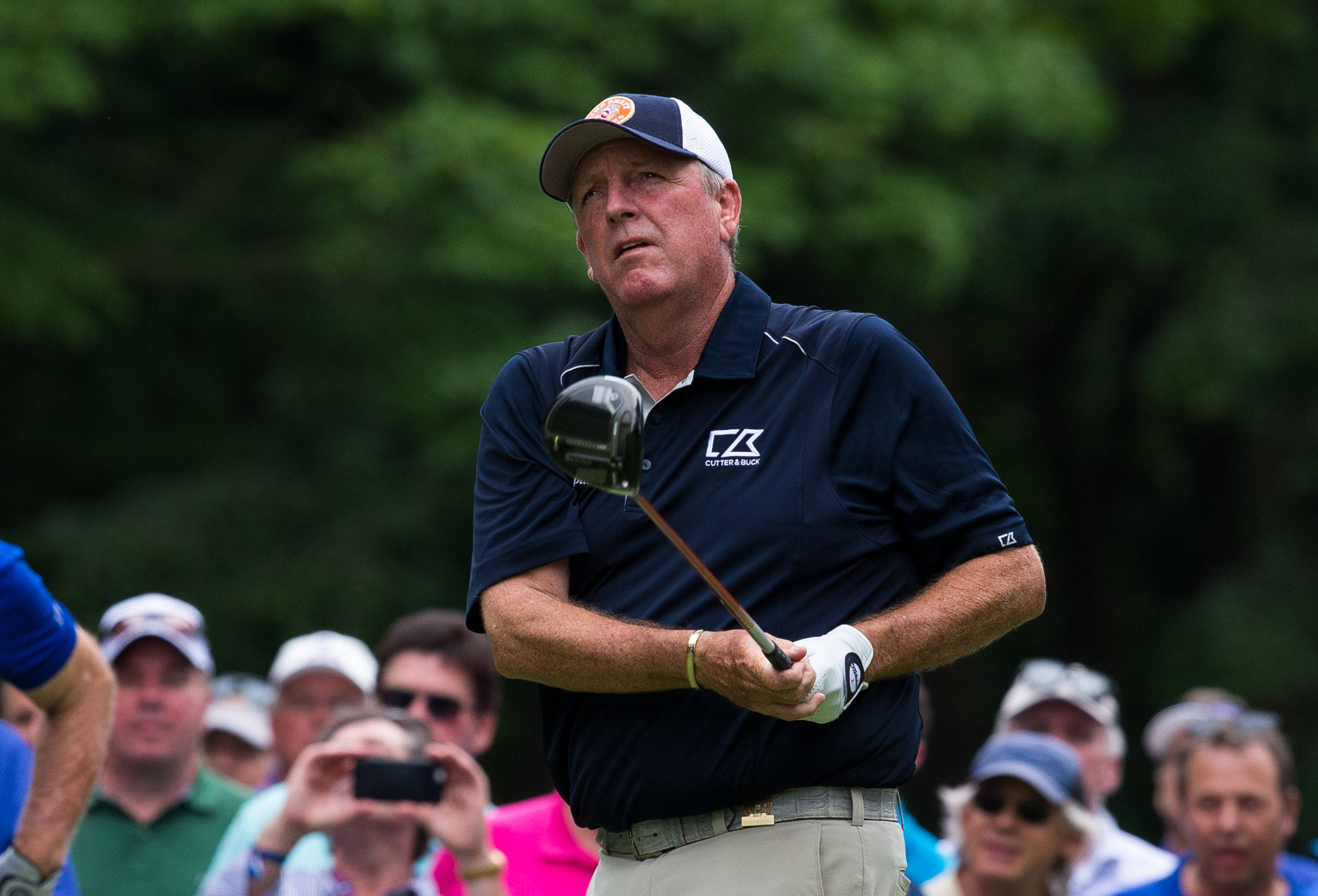 Mark Calcavecchia, golf ball, mid-swing, 2K Desktop Wallpaper