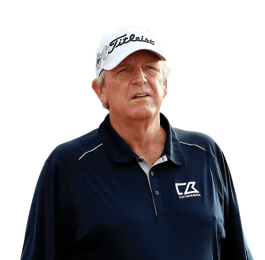Mark Calcavecchia, navy polo, white Titleist cap, SD Desktop Wallpaper