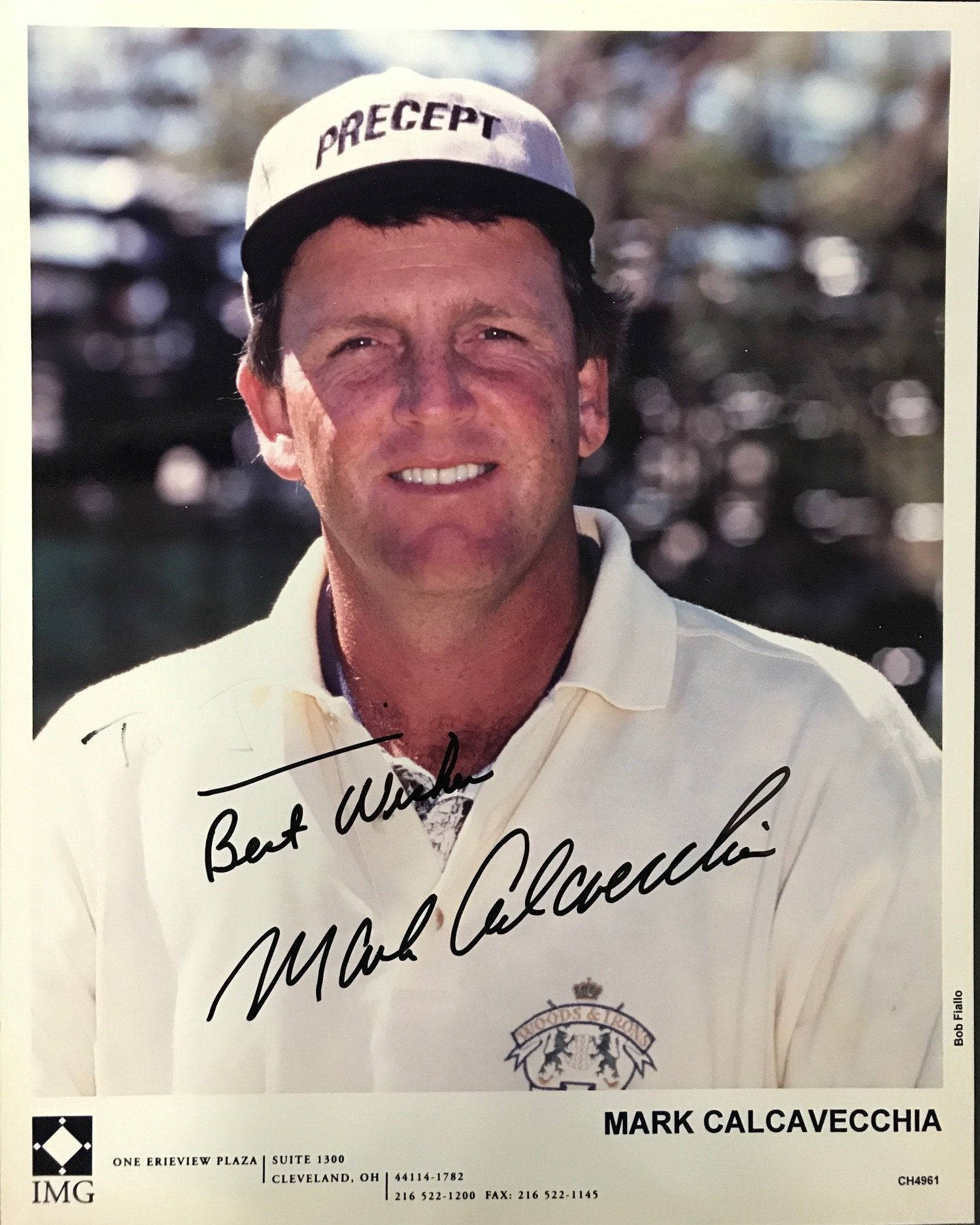 Mark Calcavecchia, signed photograph, white cap, HD Phone Wallpaper