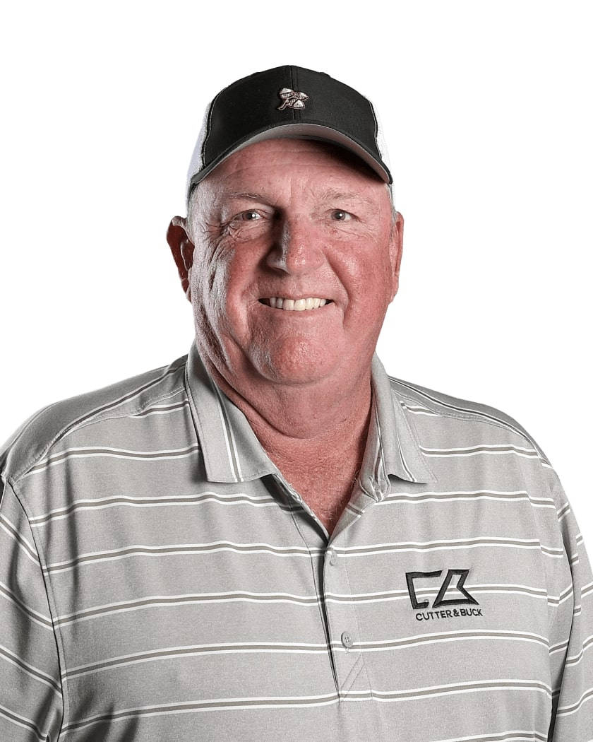 Mark Calcavecchia, striped polo shirt, cap, SD Phone Wallpaper