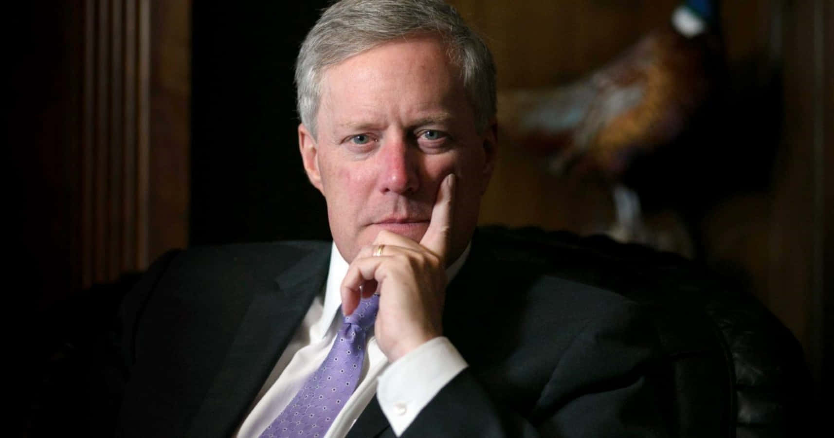 Mark Meadows, dimly lit room, wooden paneling, HD Desktop Wallpaper