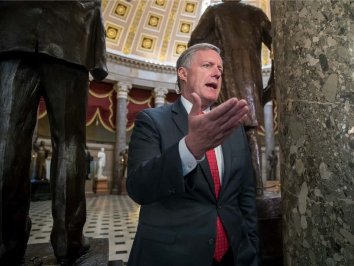 Mark Meadows, bronze statues, grand marble hall, SD Desktop Wallpaper