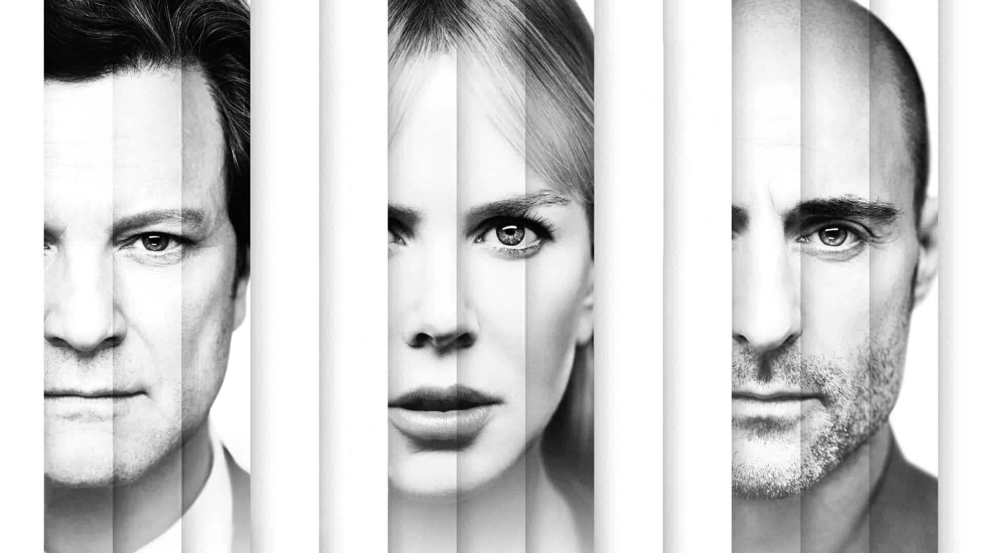 Mark strong, black and white portraits, vertical white bars, Full HD Desktop Wallpaper