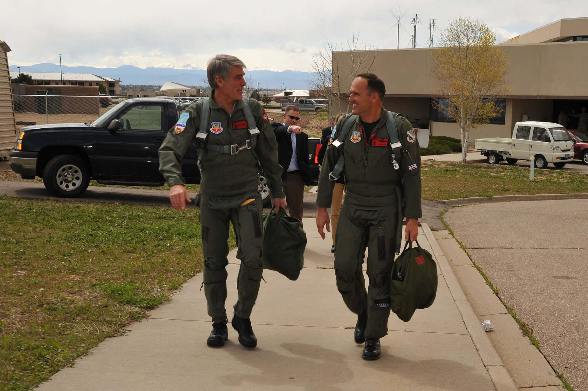 Mark Udall, flight suits, sidewalk, Full HD Desktop Wallpaper