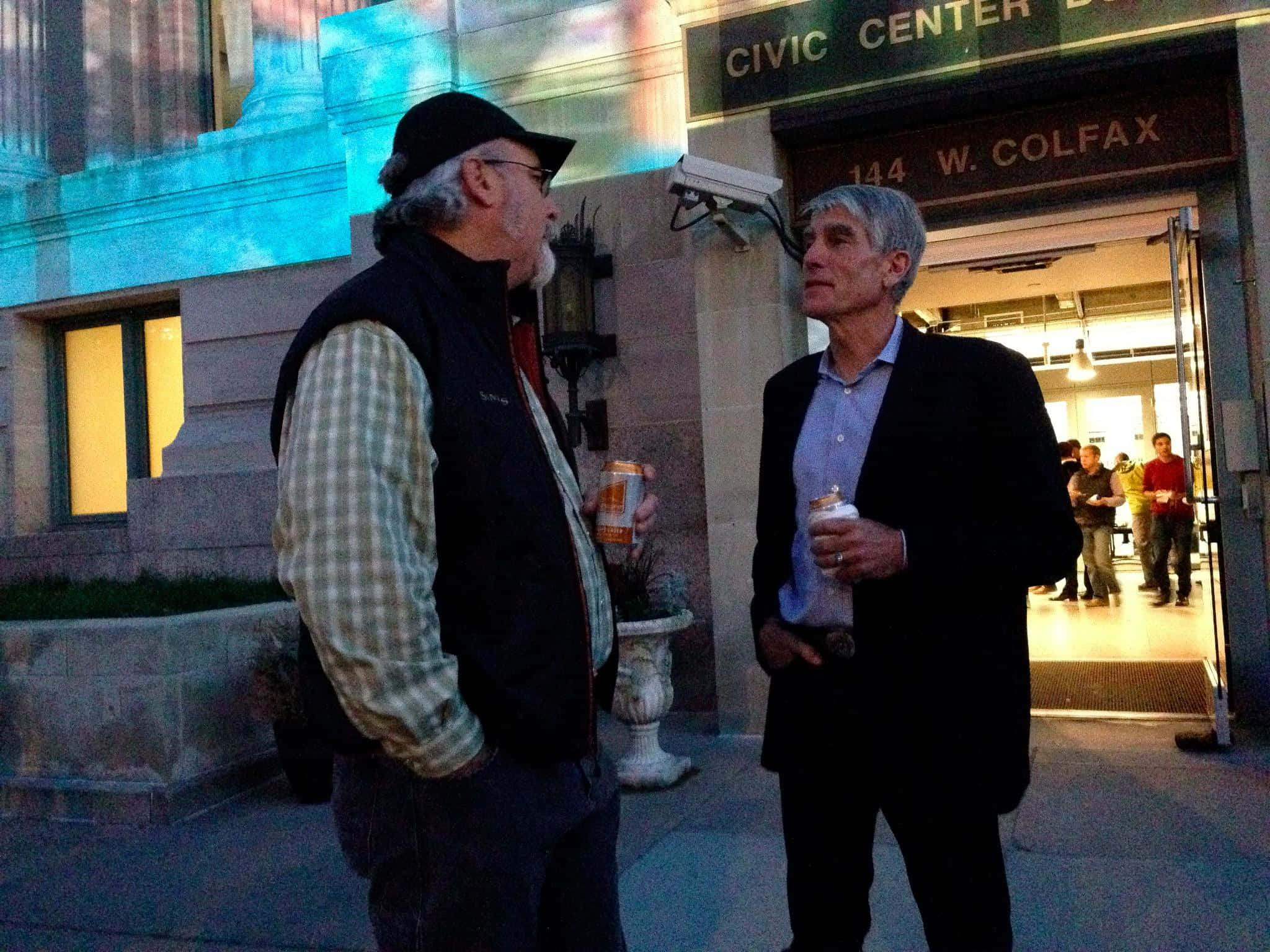Mark Udall, civic center, dusk, Full HD Desktop Wallpaper