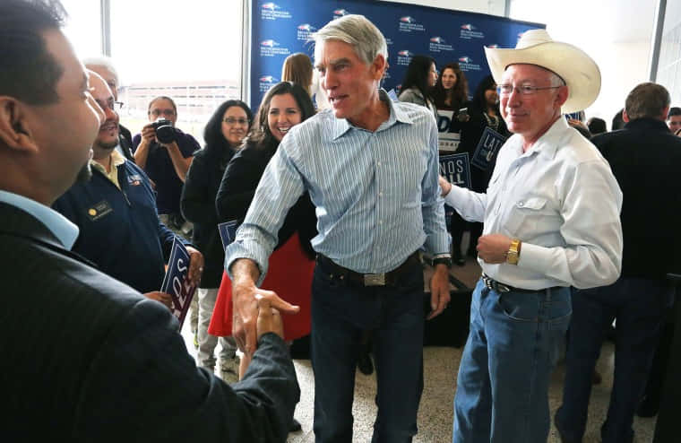 Mark Udall, cowboy hat, striped shirt, SD Desktop Wallpaper