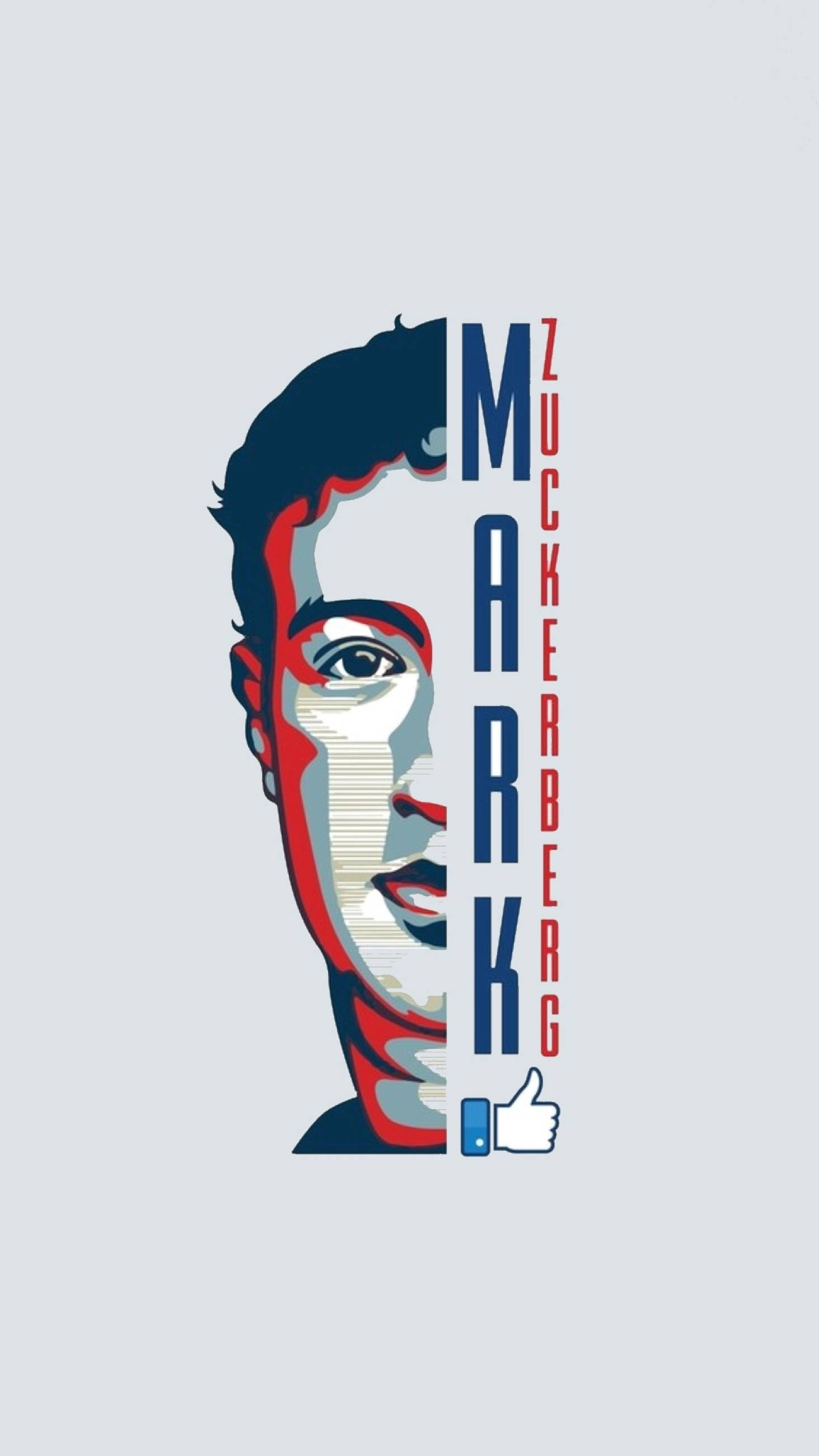 Mark Zuckerberg, pop art, red, 2K Phone Wallpaper