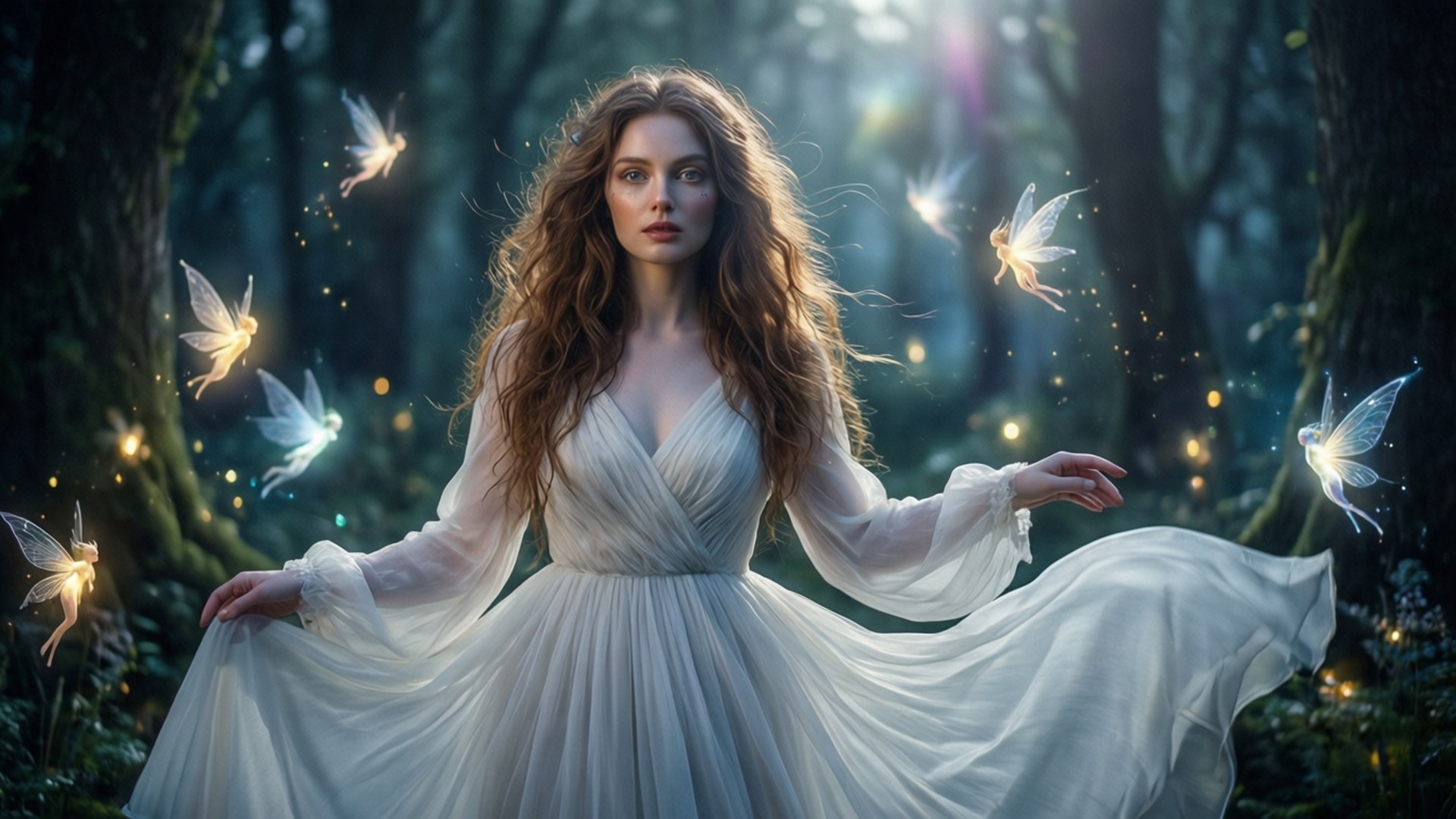 Markella Kavenagh, Mystical Forest Dream, fantasy forest, Full HD Desktop Wallpaper