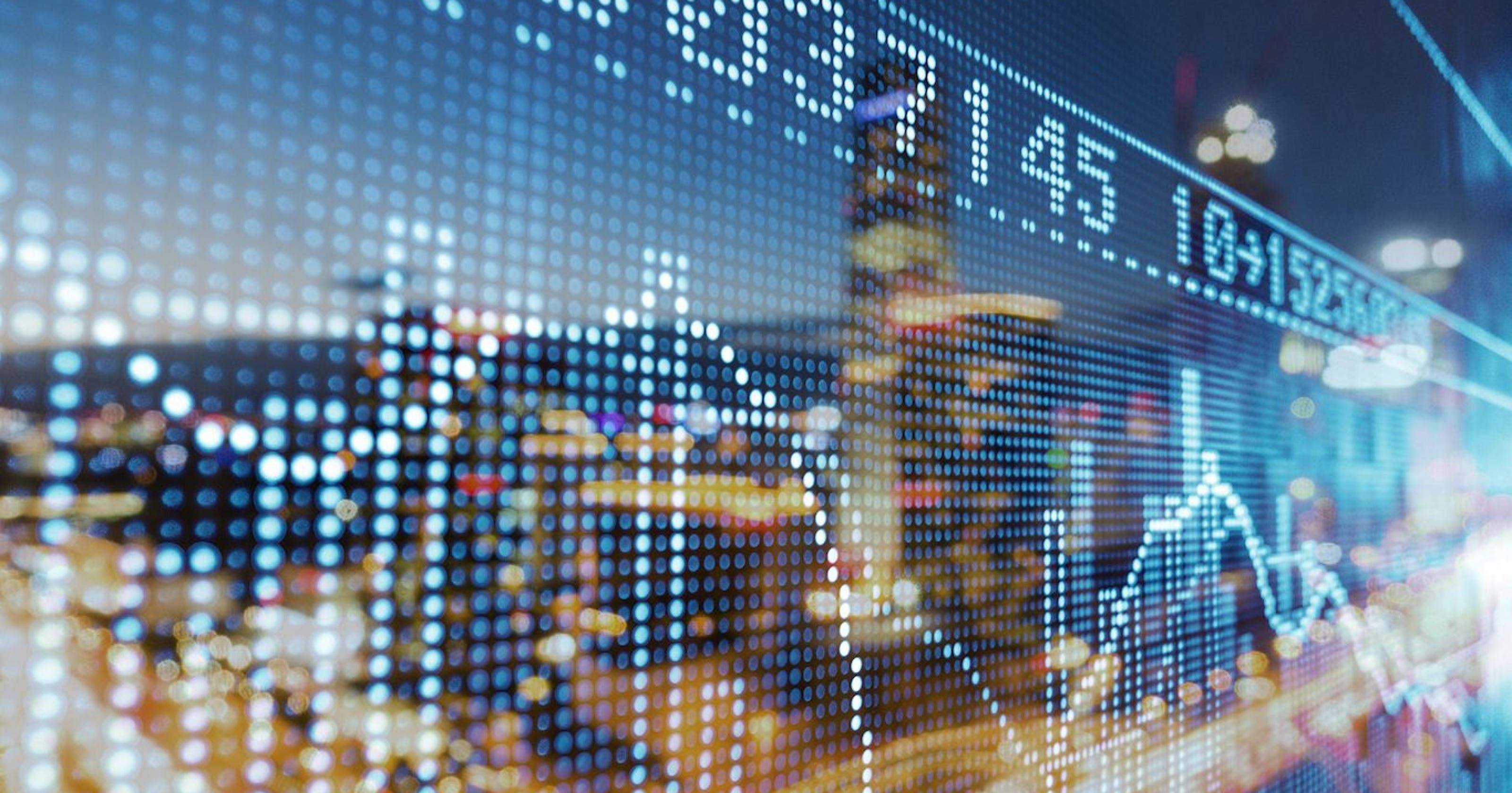 stock market line chart, glowing stock market graphs, numbers, 2K Desktop Wallpaper
