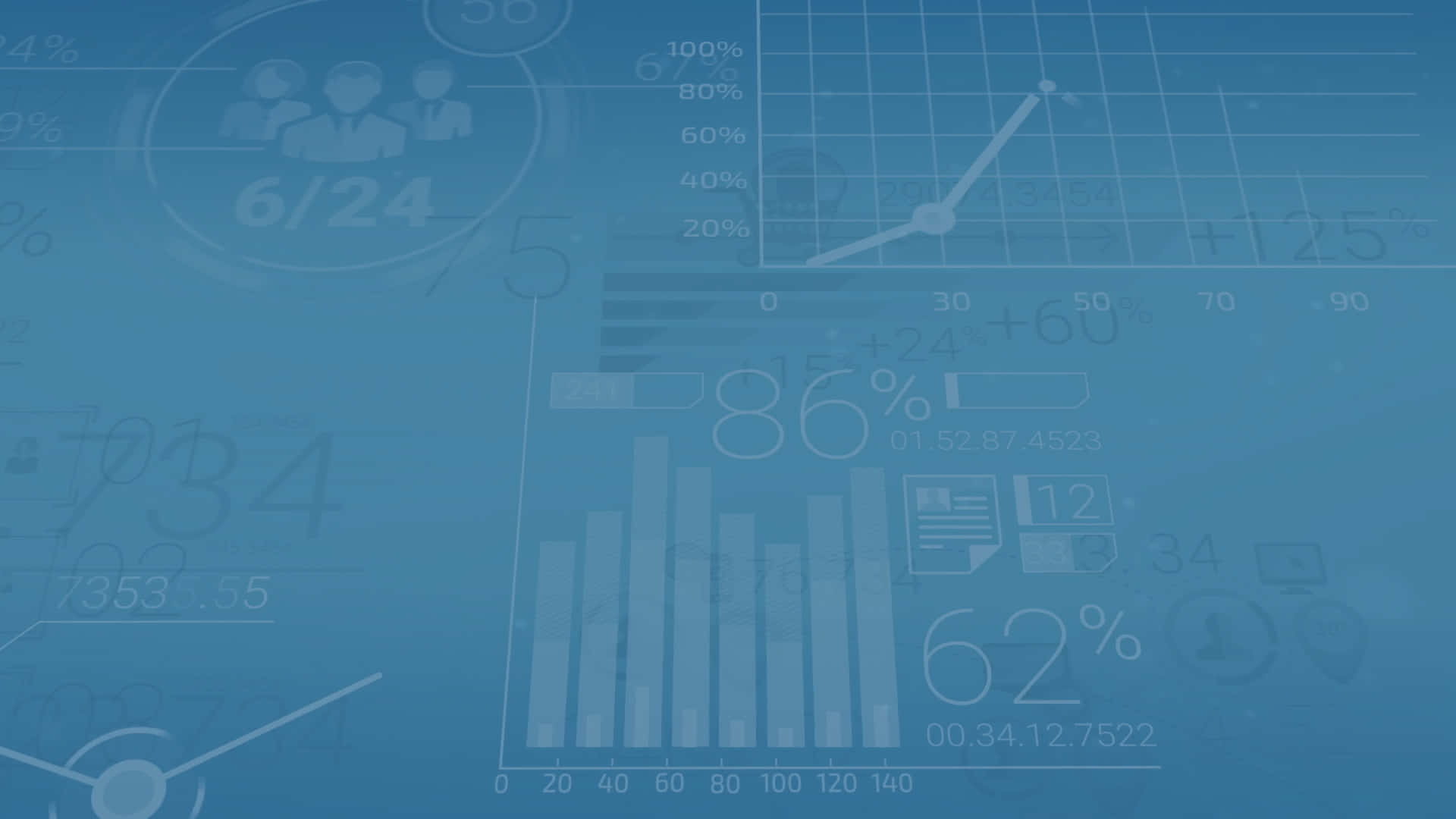 marketing analytics, blue-toned, digital dashboard, Full HD Desktop Wallpaper